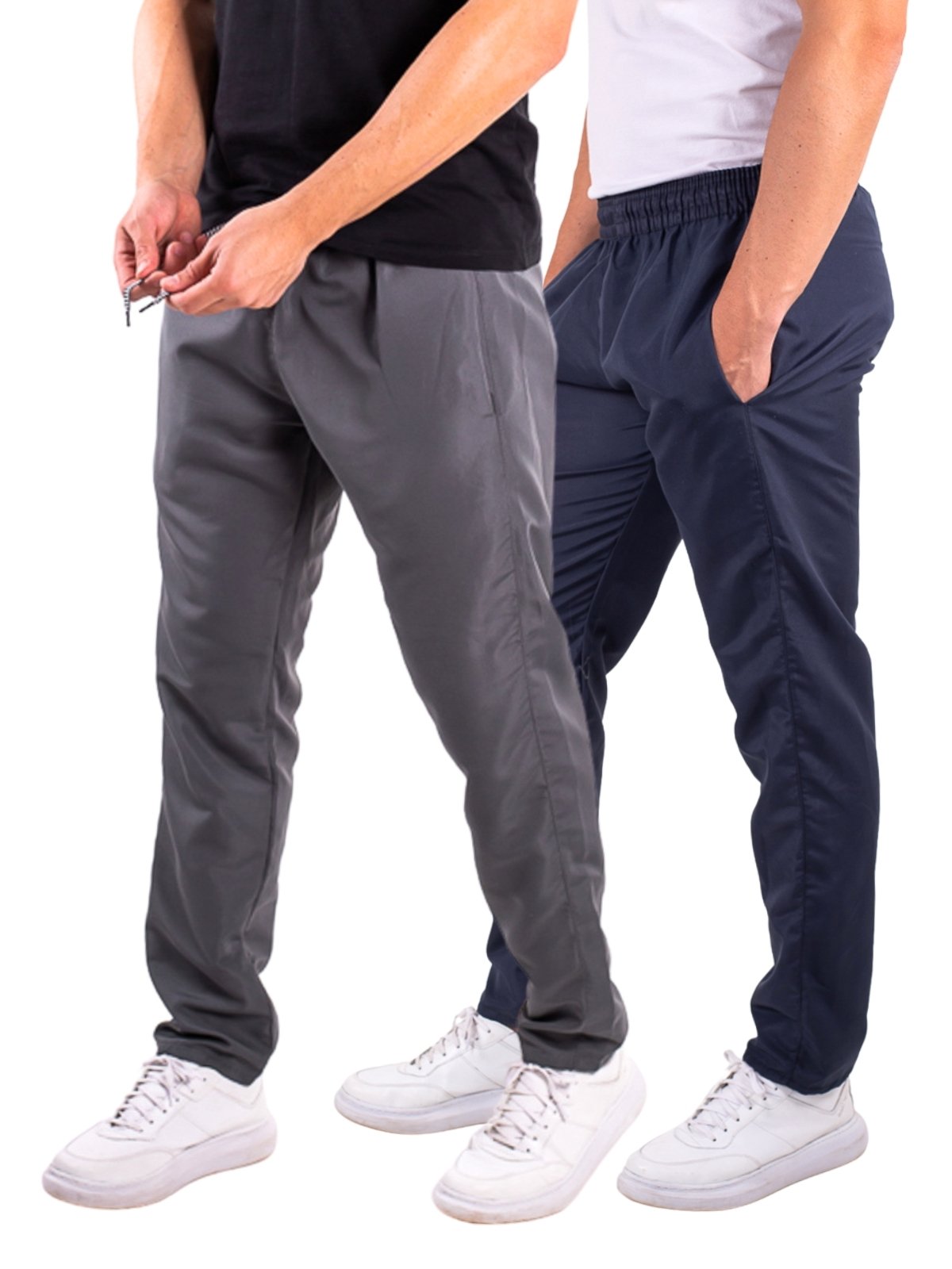 Kit 2 Calças Masculina Academia Treino Tactel com Bolsos Laterais