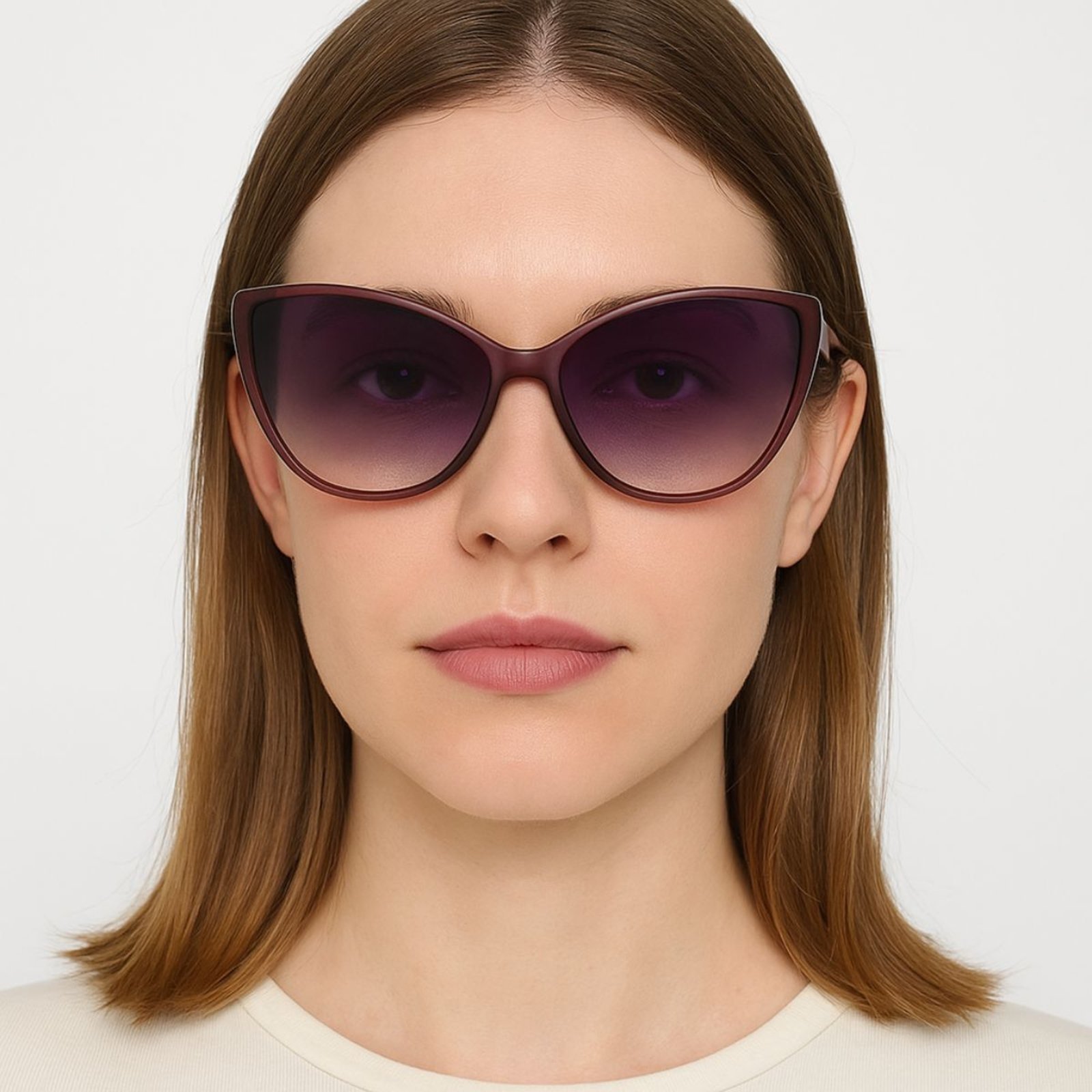 Óculos de Sol Feminino FMF Degradê Proteção UV e Design Moderno Roxo