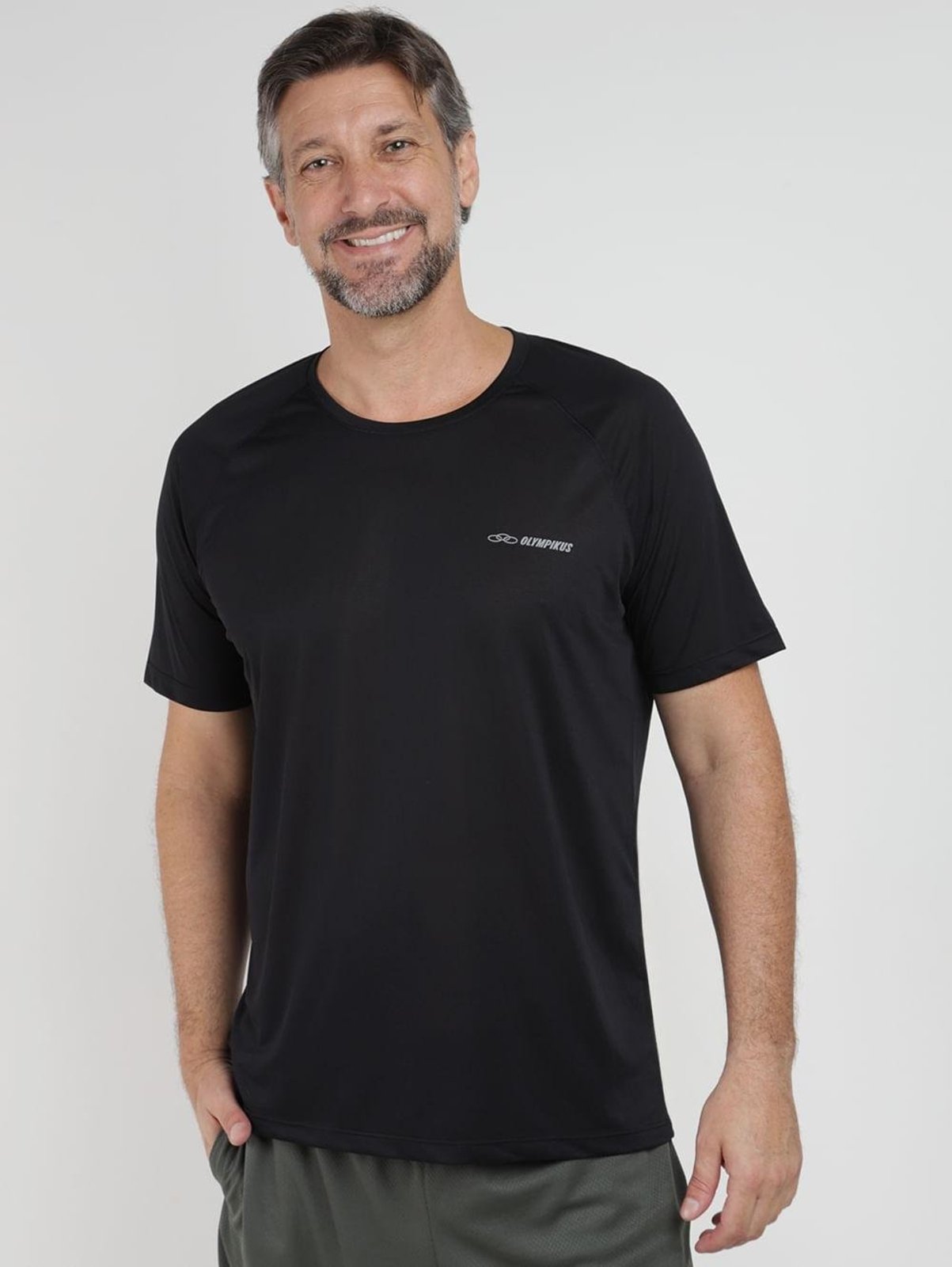 Camiseta Esportiva Runner Olympikus Masculina PRETO