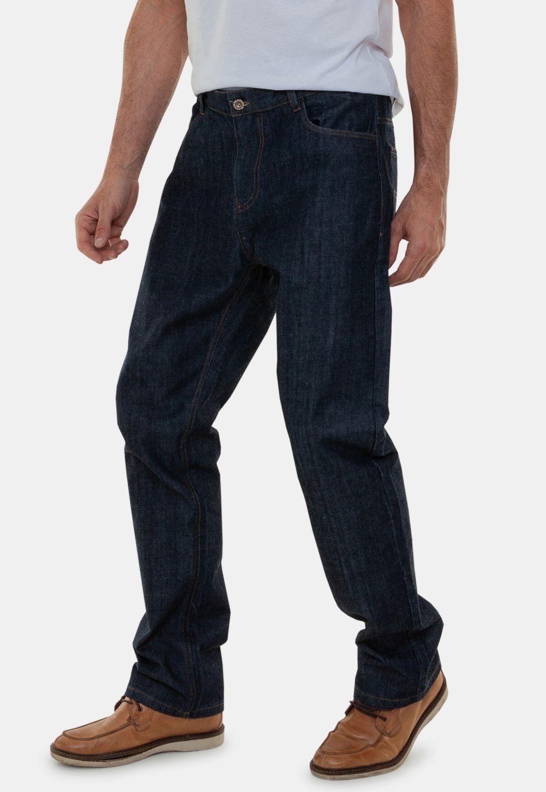 Vista 3 Calça Jeans Plus Size Masculina Versatti Reta Rússia Versatti Jeans azul Versatti Jeans azul