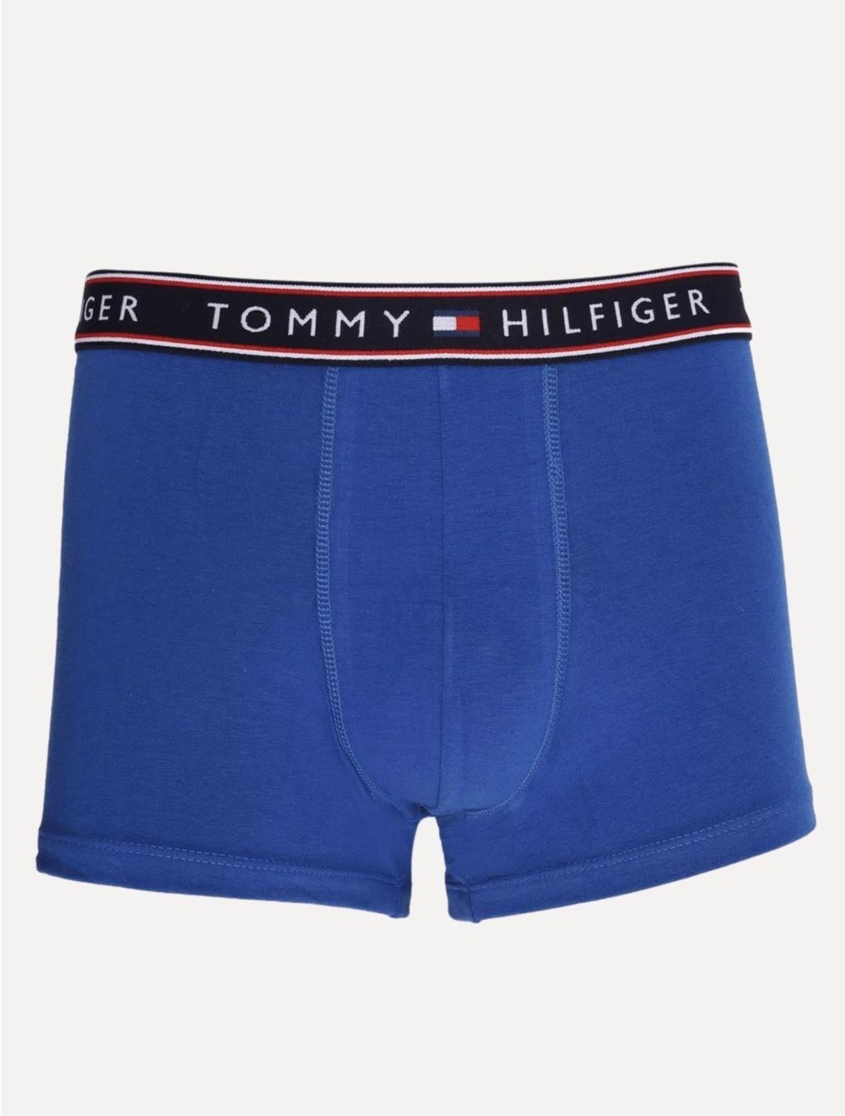 Vista 3 Cuecas Tommy Hilfiger Cotton Stretch Trunk Fancy Repeat Cinza Mescla/ Azul/ Marinho 3UN cinza azul Tommy Hilfiger cinza azul