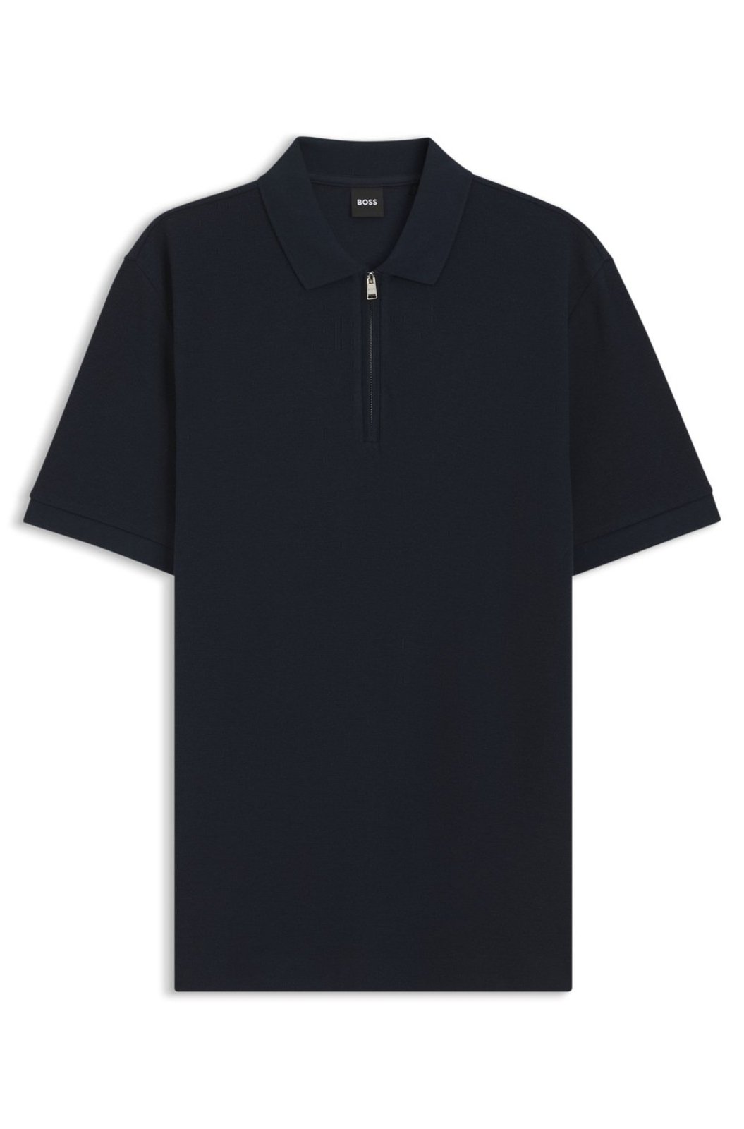 Camisa Polo De Malha Com Gola Zipada E Estrutura Waffle