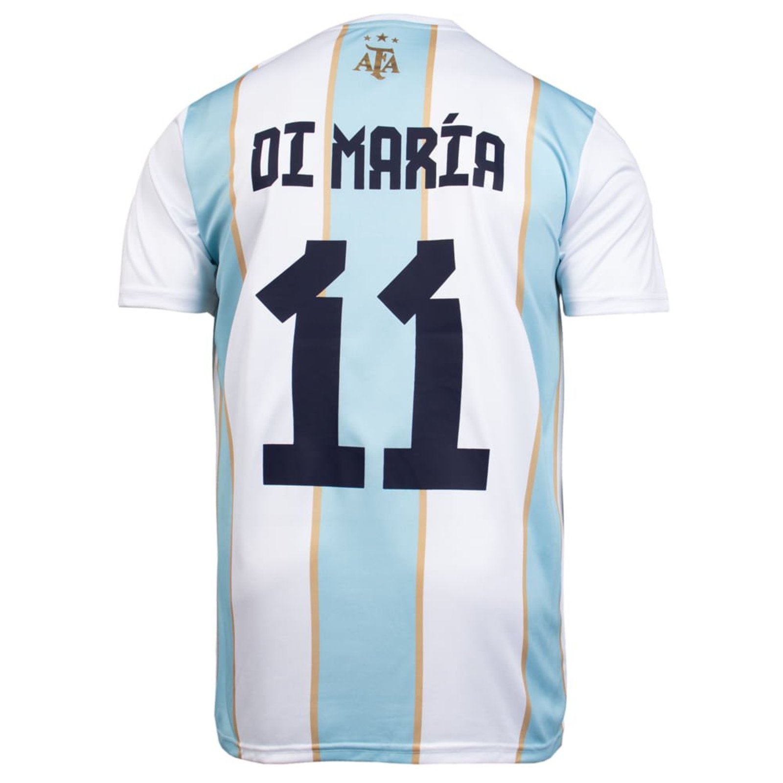 Vista 3 Camiseta Masculina Balboa Argentina Di María 11 Branco/Azul branco azul Balboa branco azul