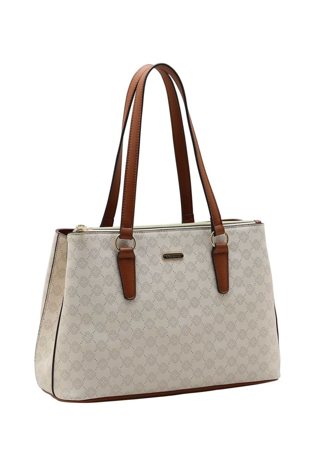Bolsa Feminina Chenson Ombro Elemento Gráfico 3485876 Bege
