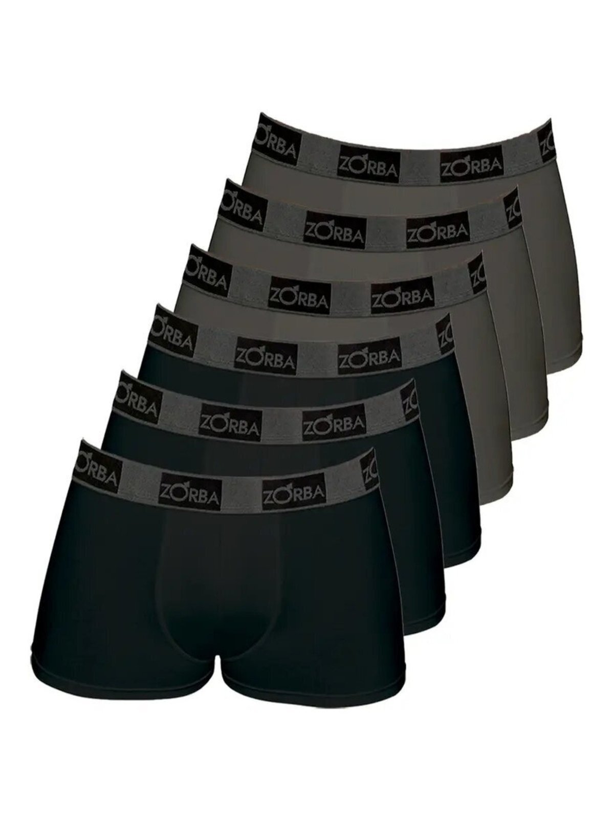 Kit com 6 Cuecas Boxer Zorba 717 Cinza