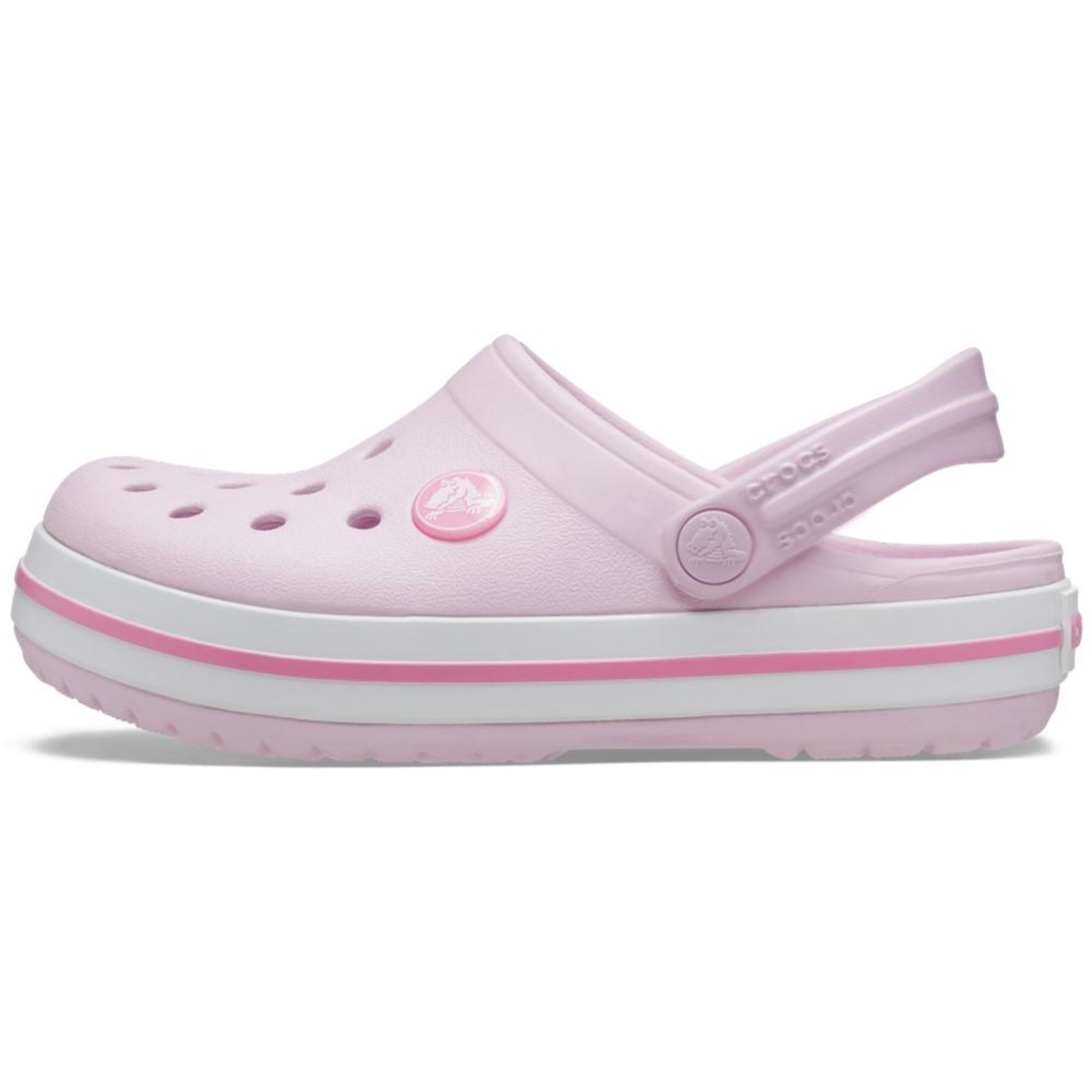 Vista 3 Infantil - Sandália Crocs Crocband Clog Ballerina Pink - 22 Rosa rosa pink Crocs rosa pink