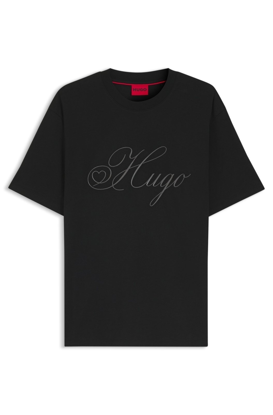 Camiseta Em Jersey De Algodão Com Logo Bordado