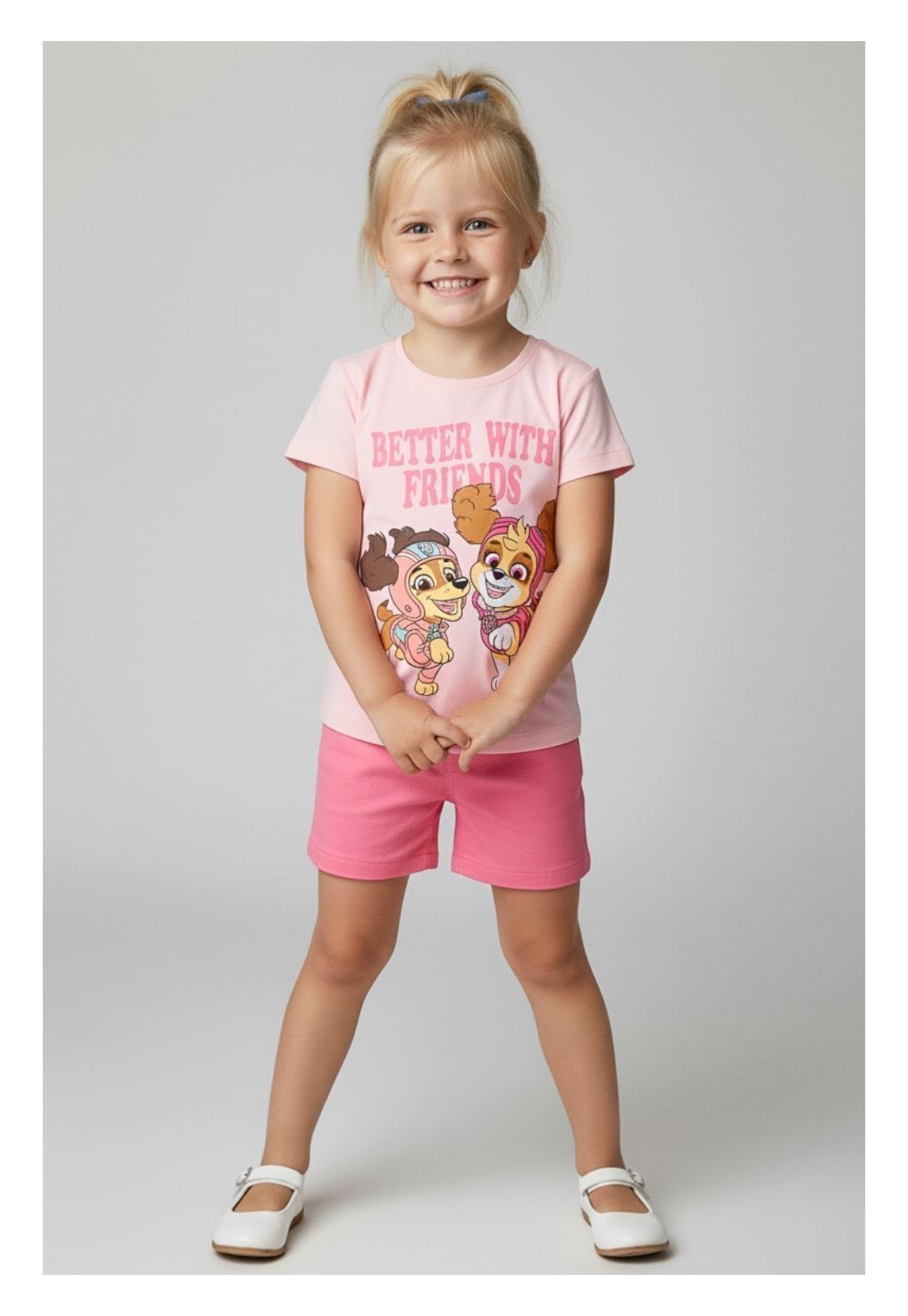 Infantil - Camiseta Patrulha Canina Feminina Skye e Liberty