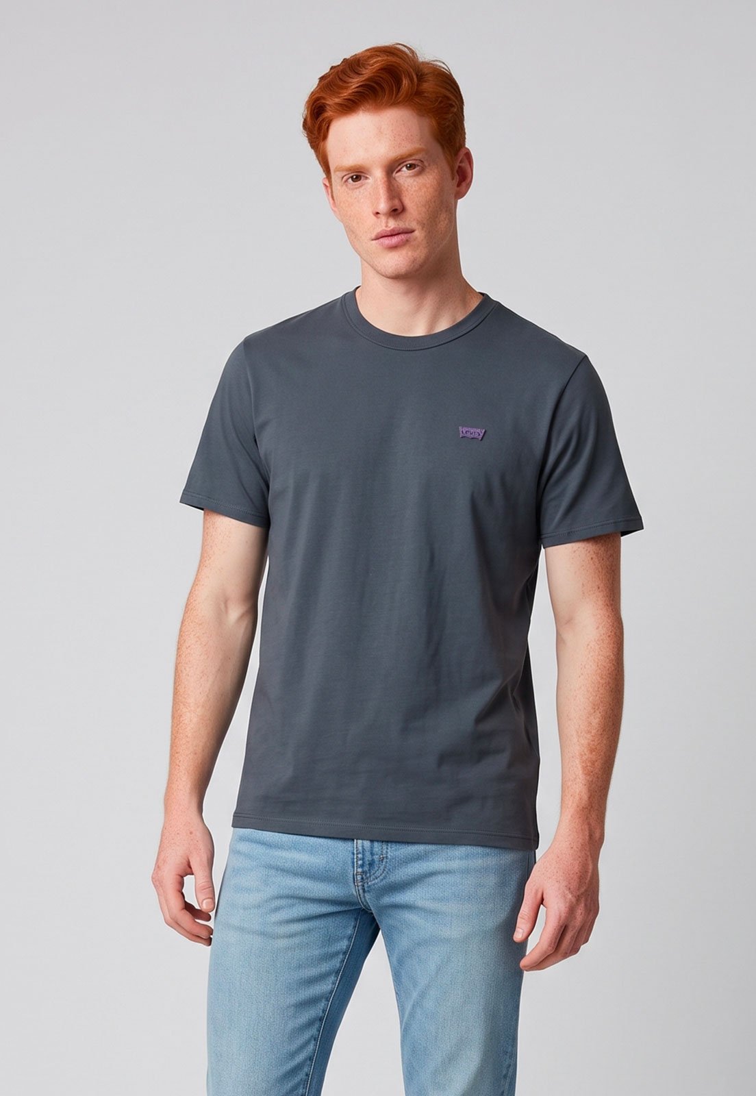 Camiseta Masculina Levis Decote Redondo Azul Escuro