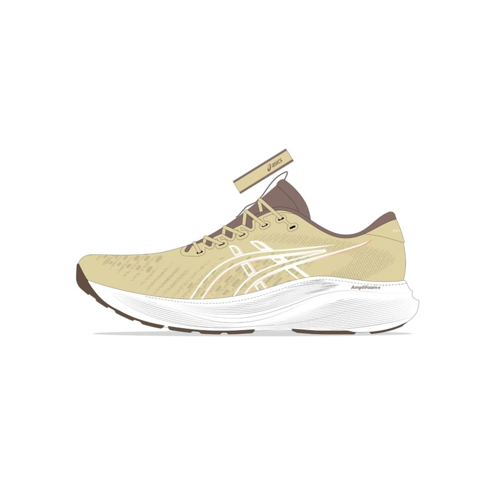 Tênis ASICS GEL-Excite 11 - Feminino - Amarelo/Branco