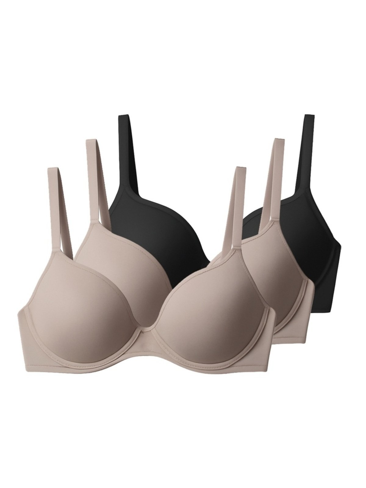 Kit com 3 Sutiãs com Aro e Bojo Liz 51809 Taça B