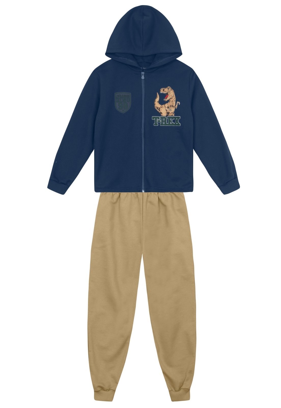 Infantil - Conjunto menino em moletom de dino Brandili