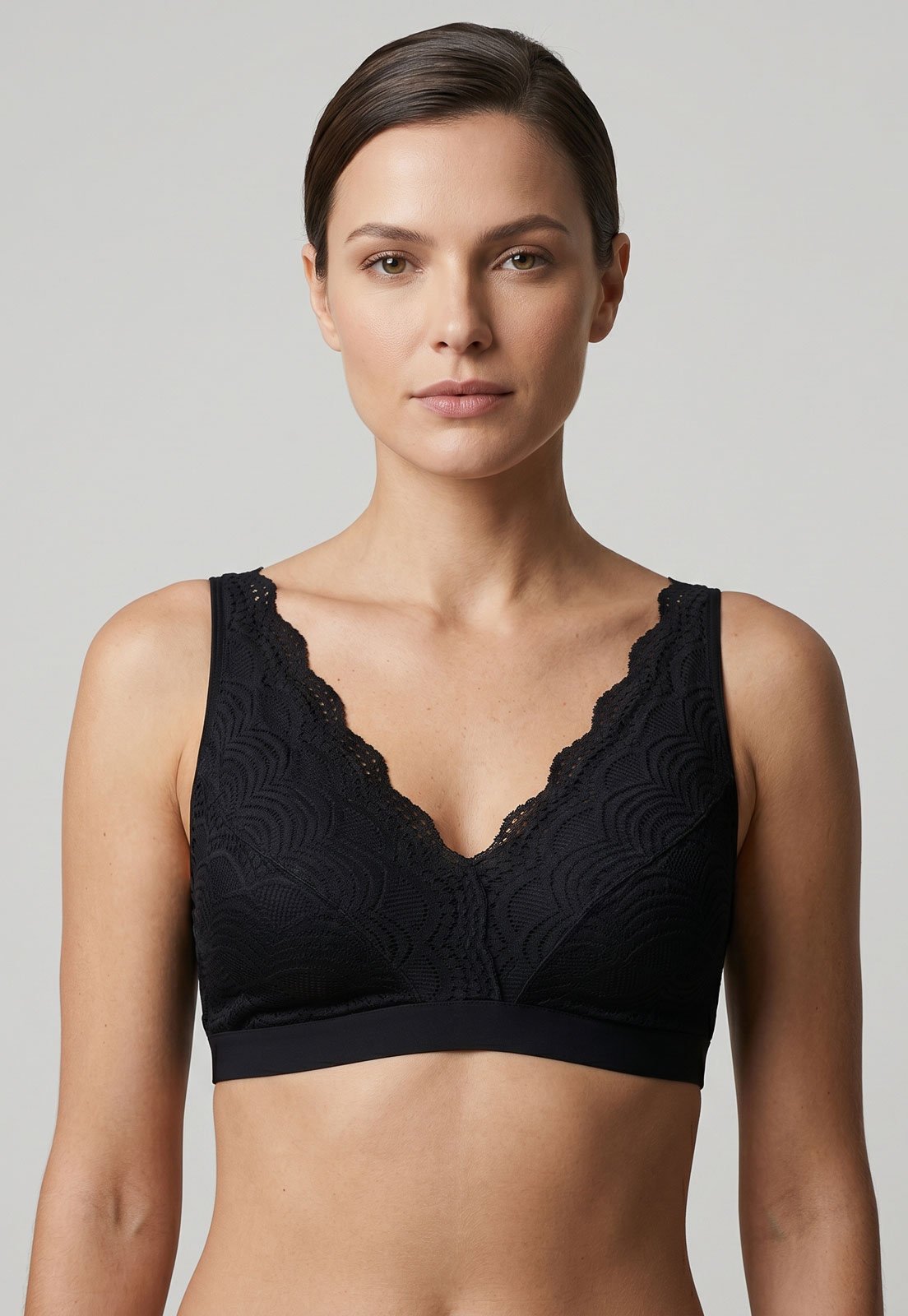Sutiã Liz Top Triangulo Renda Preto