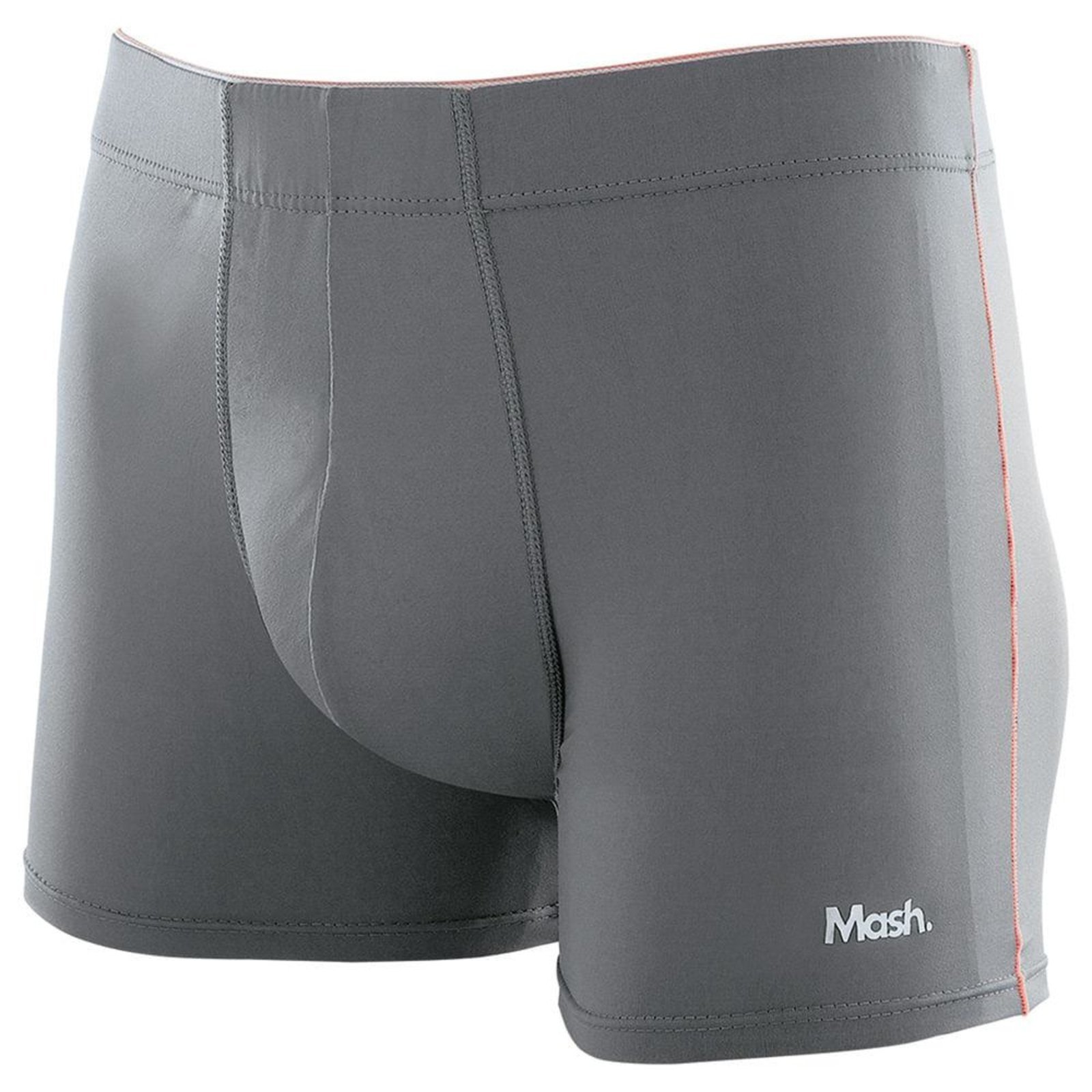 Vista 2 Cueca Boxer Mash Masculina Microfibra Elástico Interno Azul marinho M cinza azul MASH cinza azul