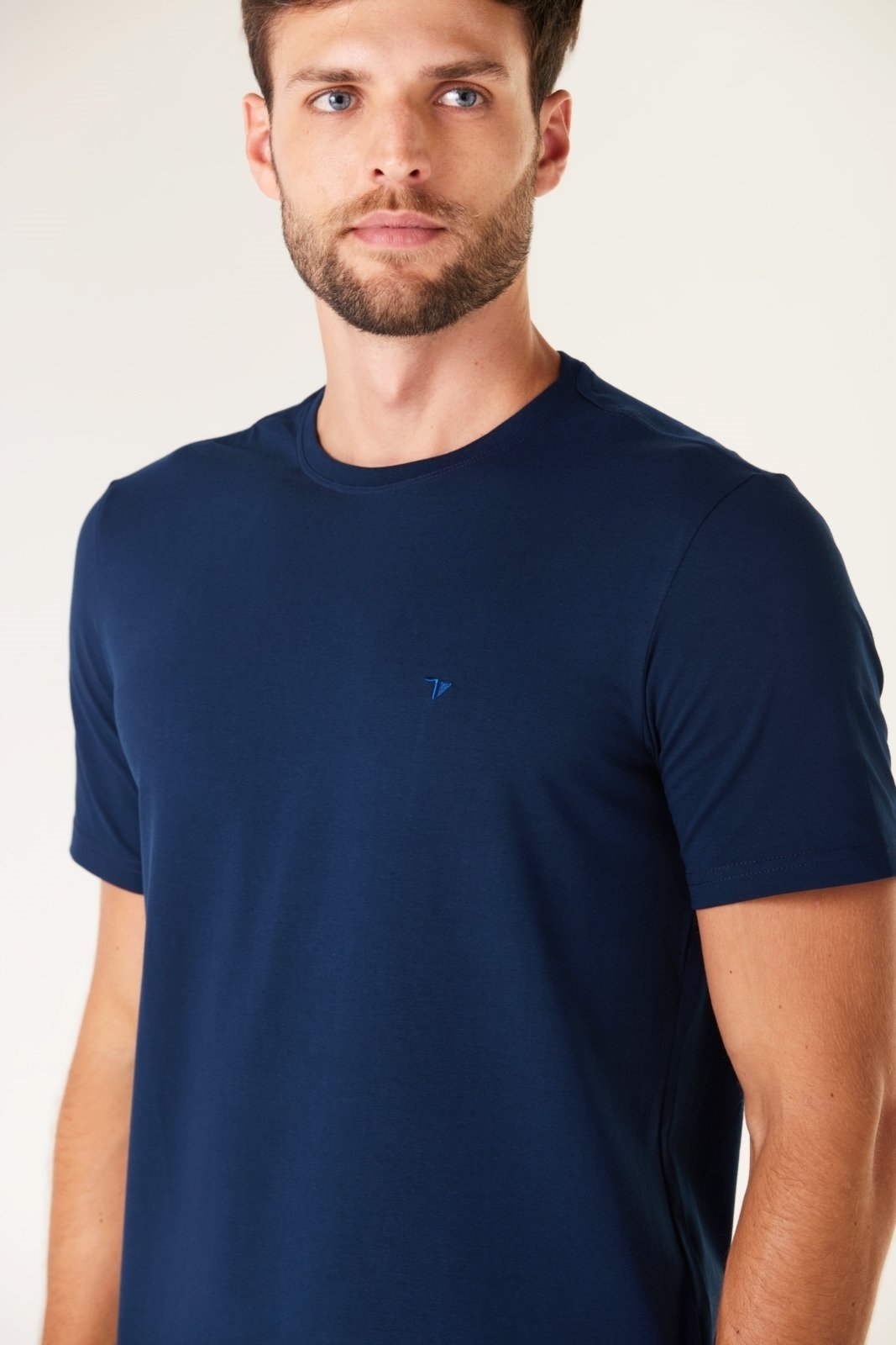 Camiseta Traymon Slim Com Elastano Marinho