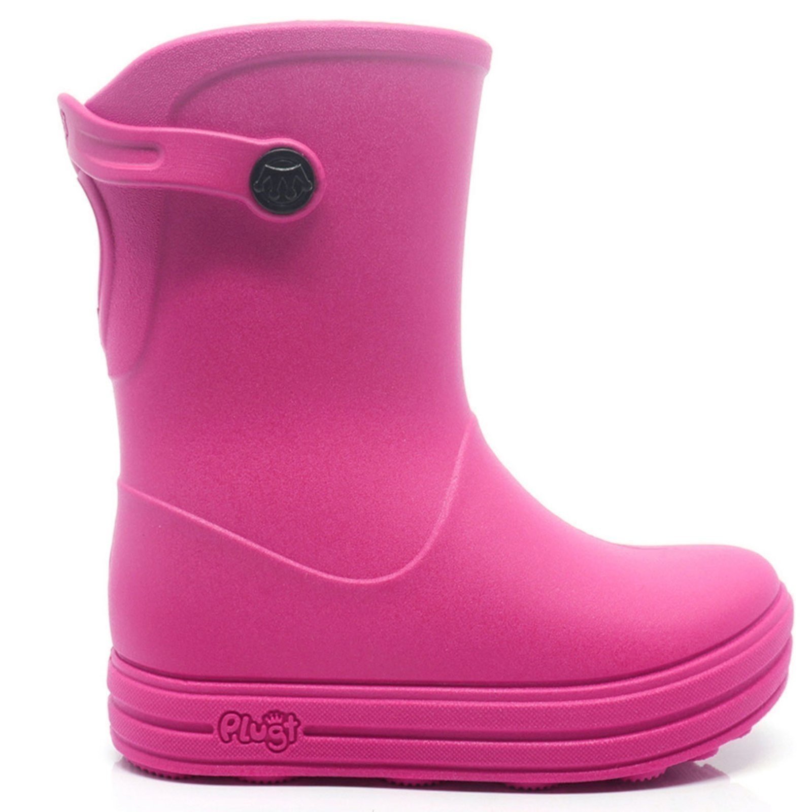 Infantil - Galocha Bota Menina Básico Plugt Rosa Pink