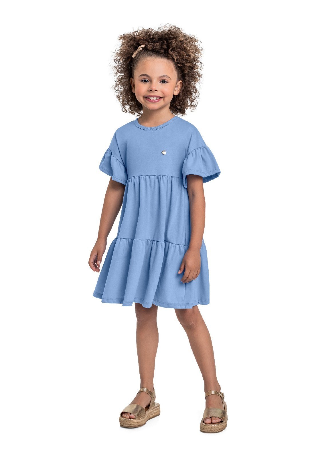 Infantil – Vestido em Meia Malha Bee Loop Azul