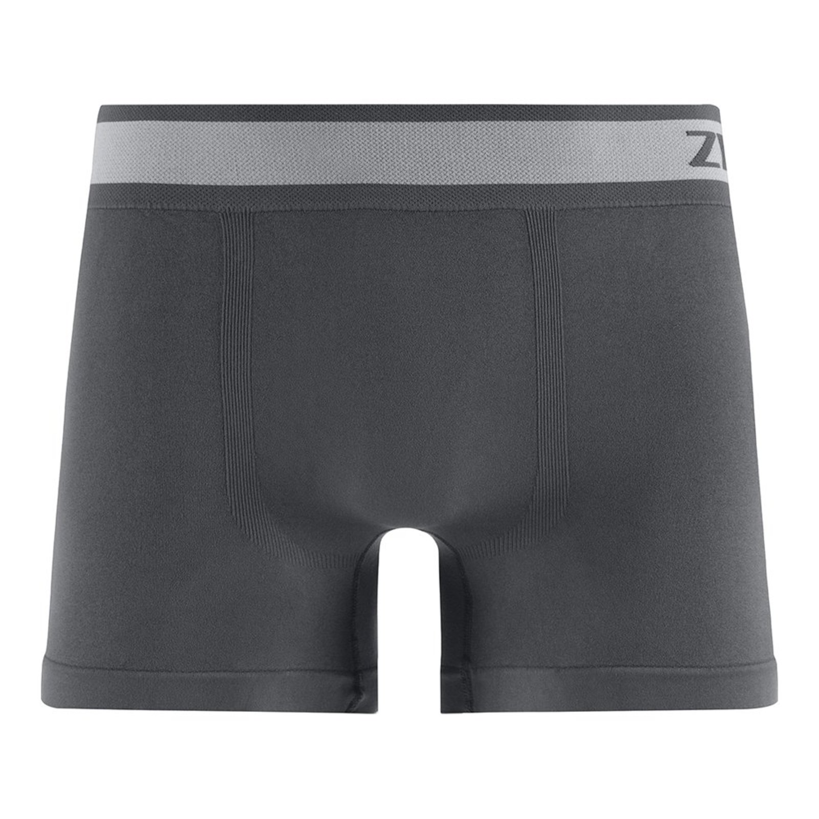 Cueca Boxer sem Costura Lisa Cinza