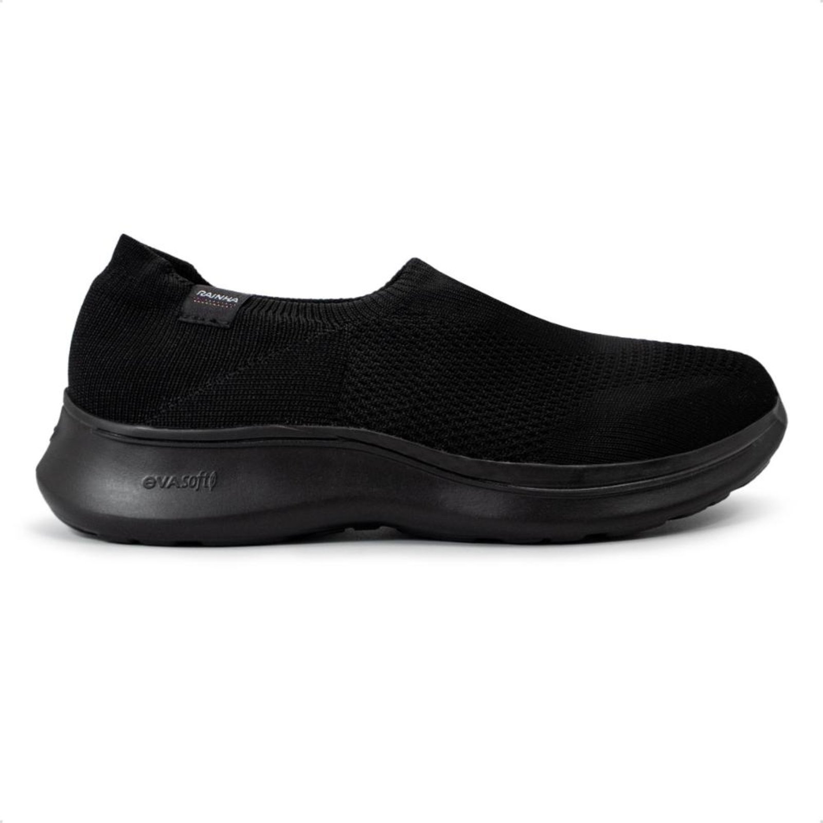 Vista 2 Tênis Rainha Slip On Feminino Charm preto Rainha preto