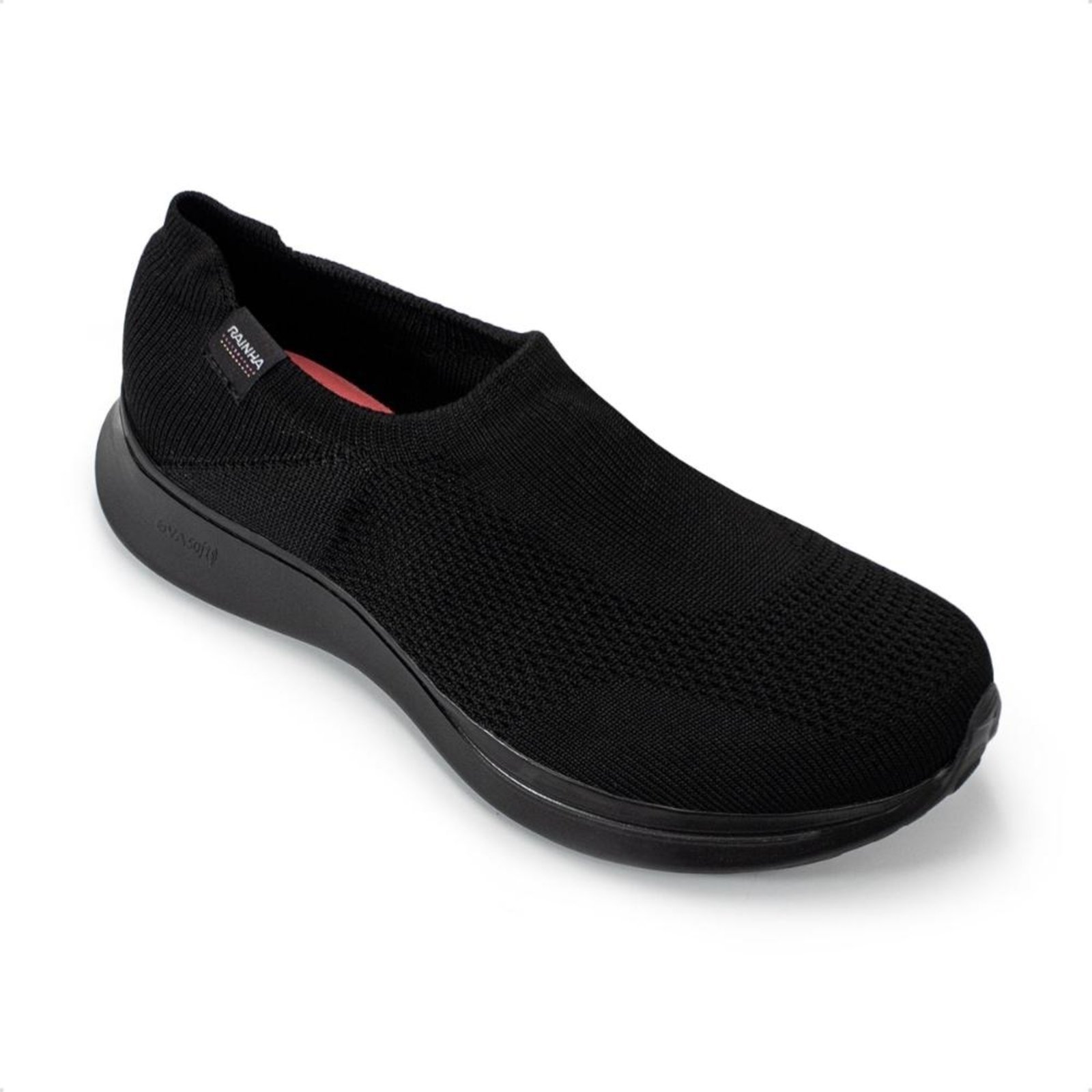 Vista 3 Tênis Rainha Slip On Feminino Charm preto Rainha preto