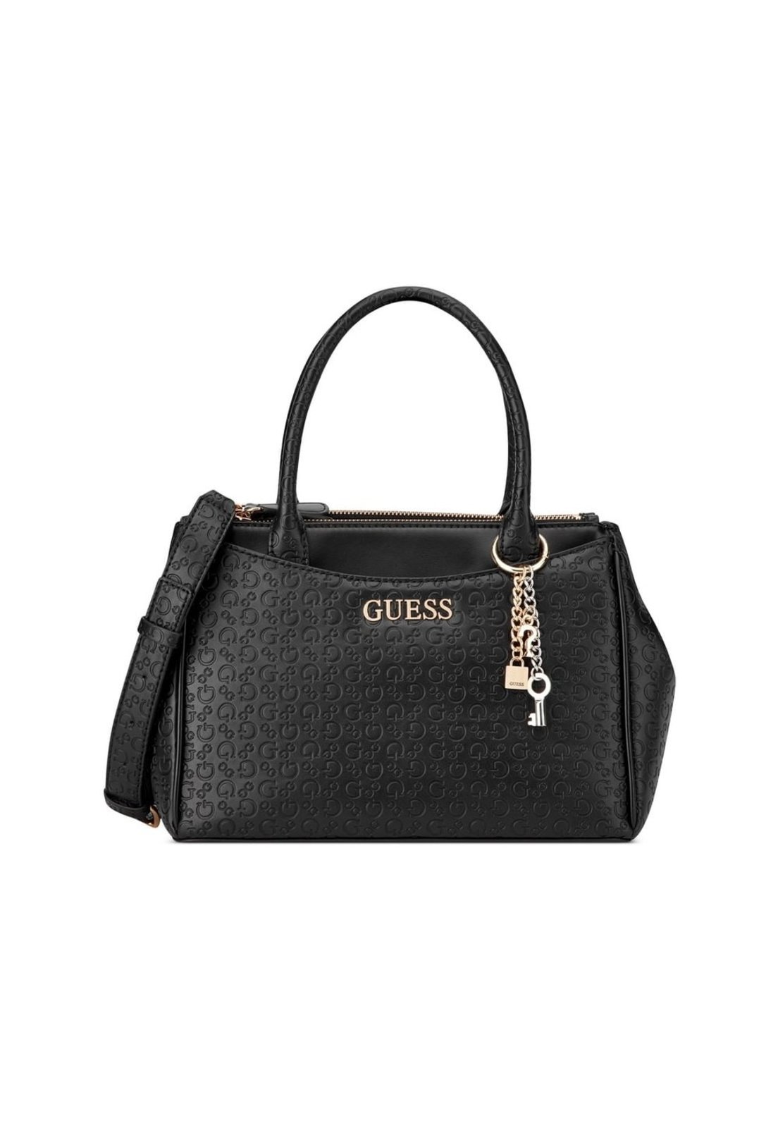 Bolsa Guess Elliot Satchel Preto