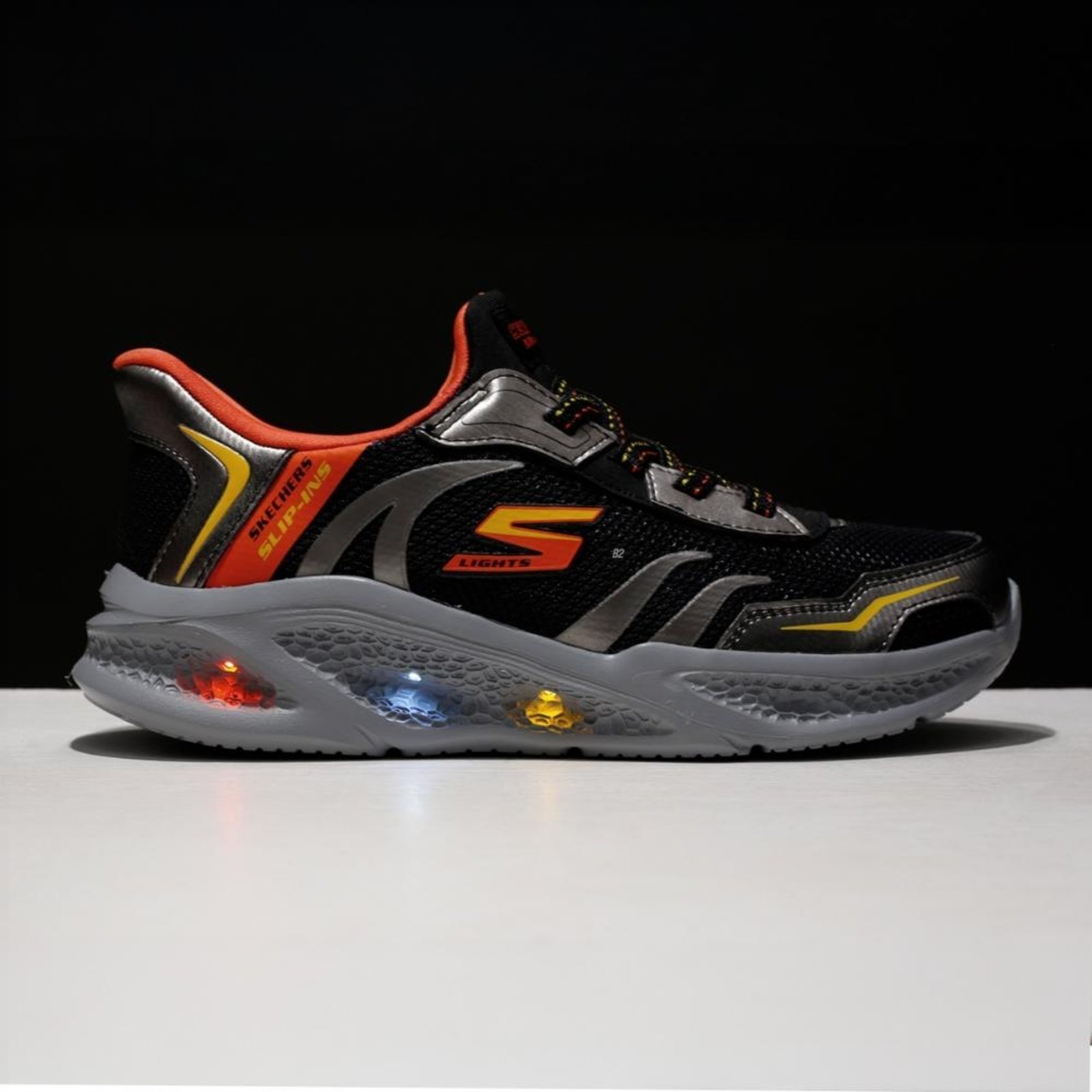 Vista 3 Infantil - Tênis Skechers Meteor Lights Brisk azul marinho Skechers azul marinho