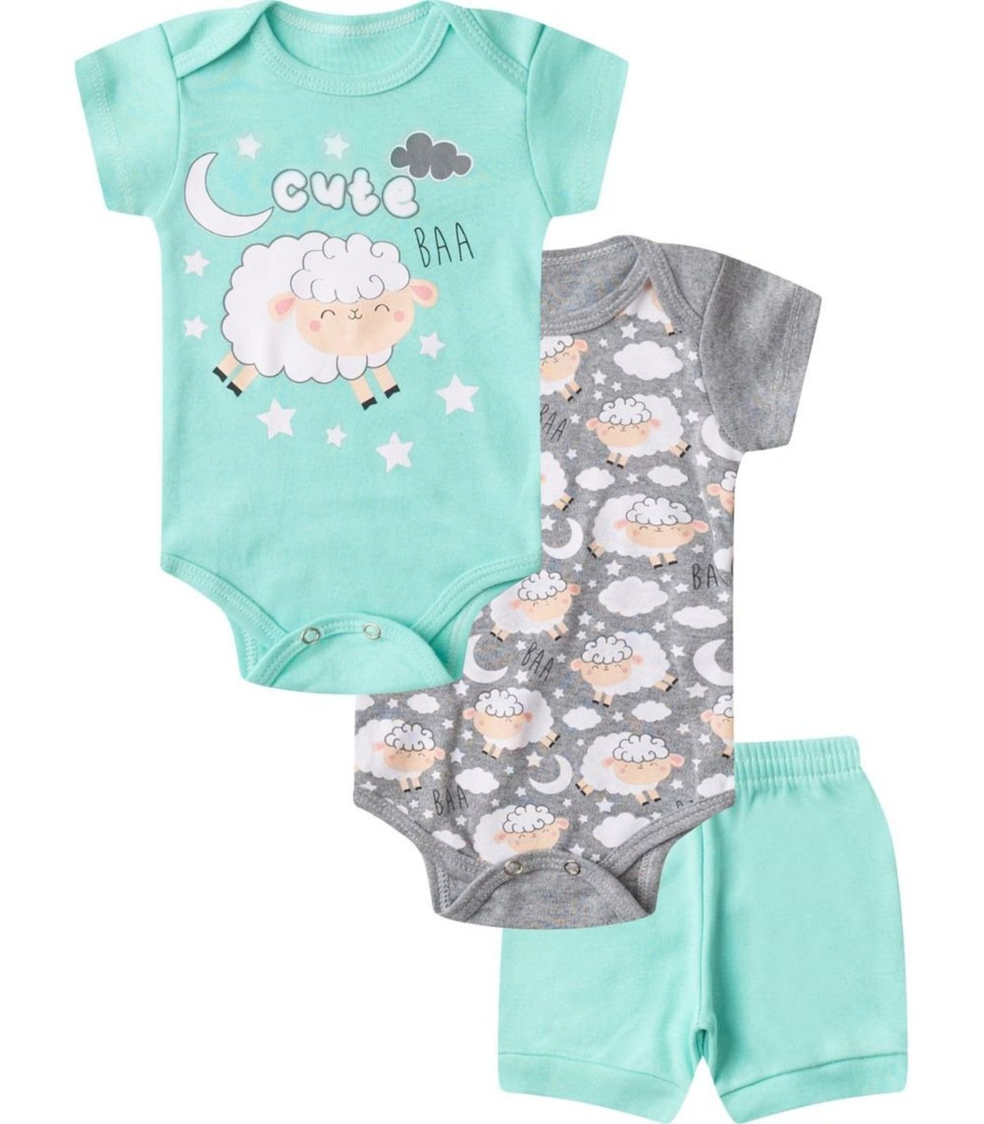 Infantil – Kit Body Curto 3 Peças Select Verde
