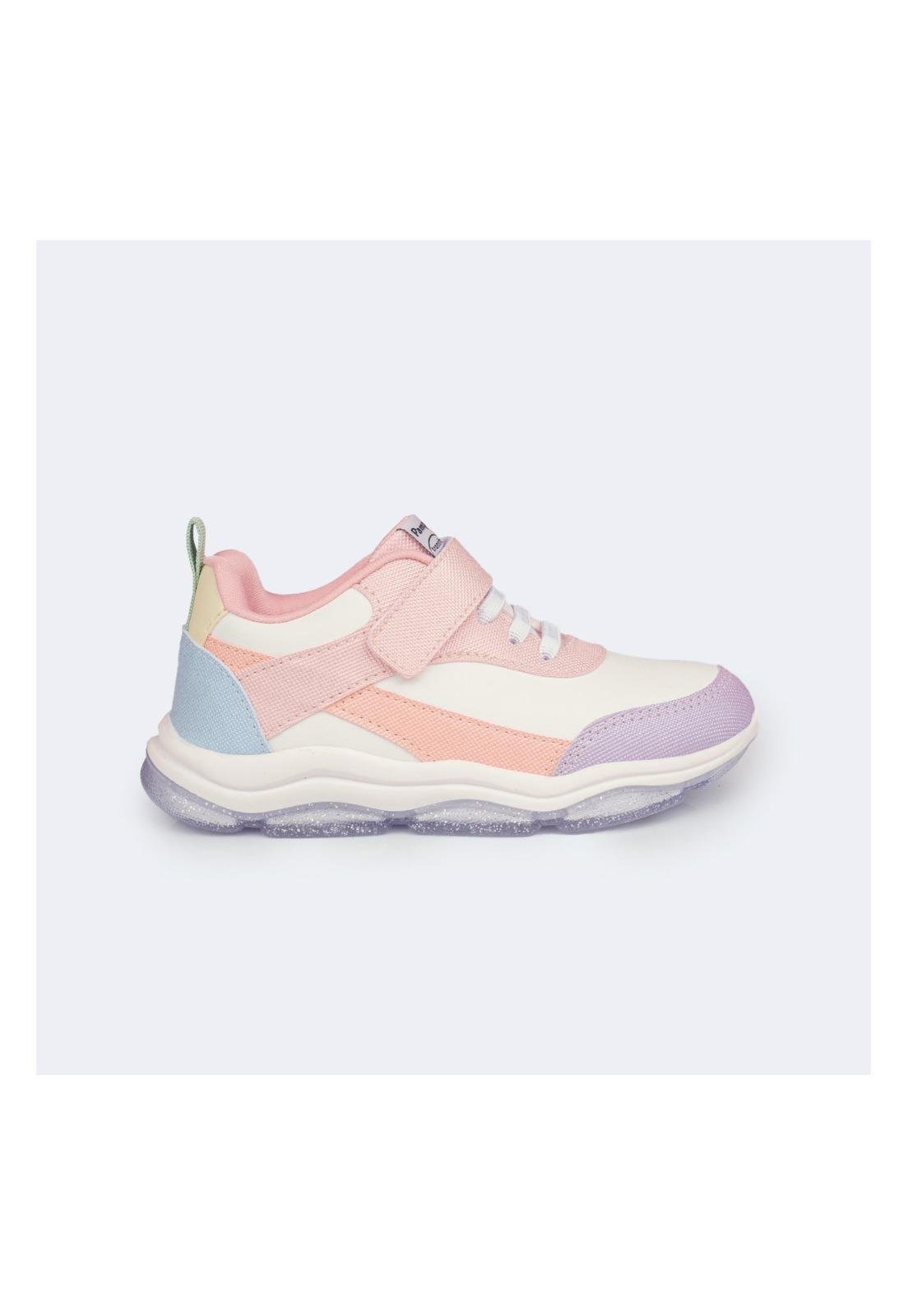 Infantil - Tênis Feminino Pampili Zippy Branco Colorido 28 Branco