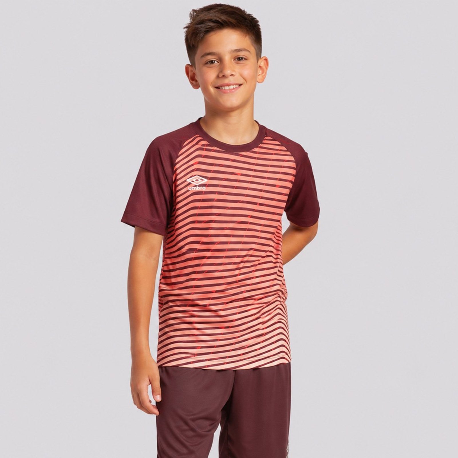 Camiseta Umbro Pro 5 Juvenil Bordô