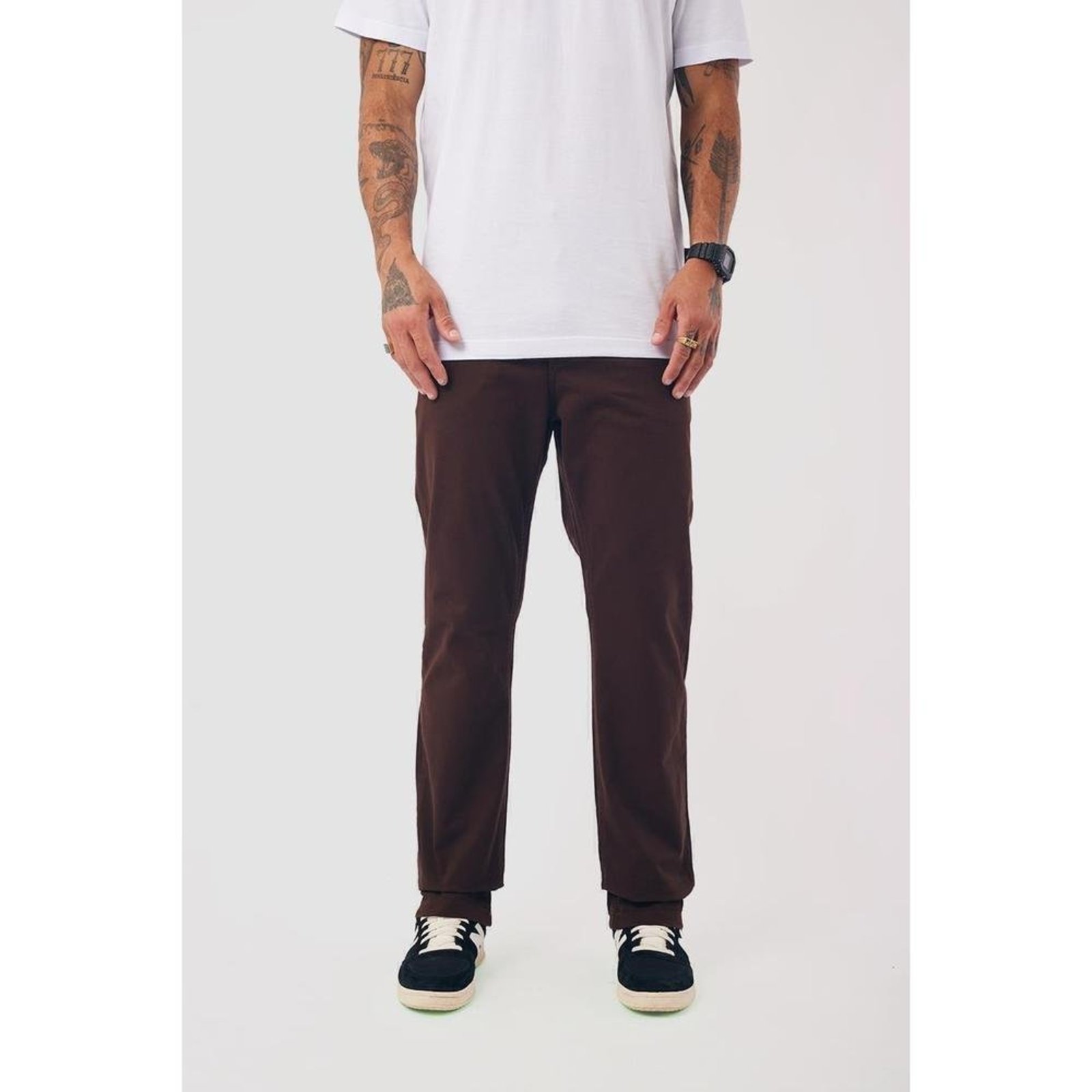 Calça Sarja Slim Fit Marrom Expresso