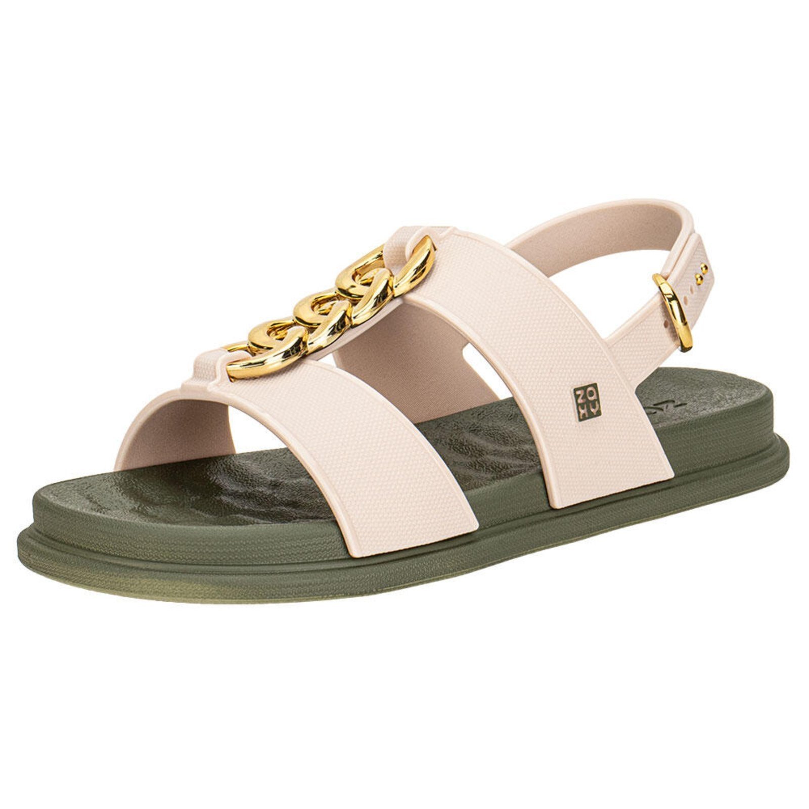 Sandália Feminina Flat Glam Zaxy 19222 3299222 Bege