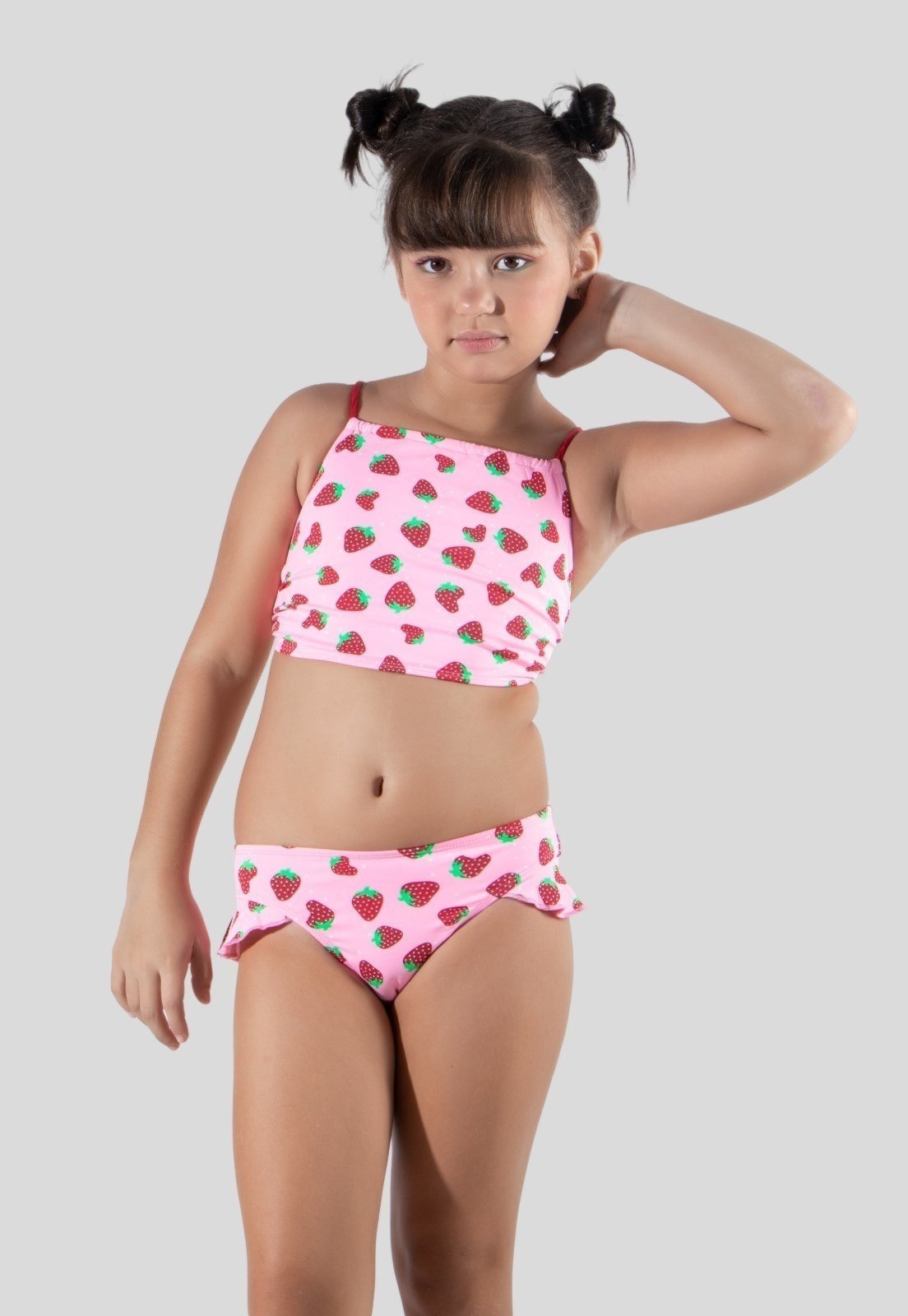 Biquíni Serra e Mar Modas Moda Praia Verão Cropped Estampado Rosa