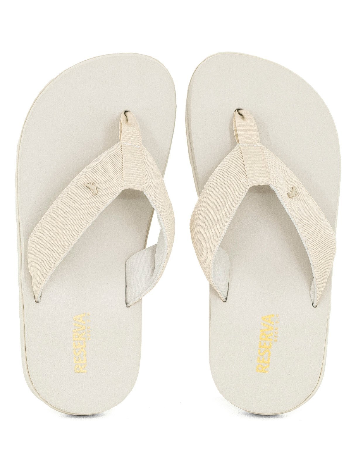 Sandália Masculina Reserva Go Deck Sport Confortável Tira Larga Tratorada Chinelo Branco Off White