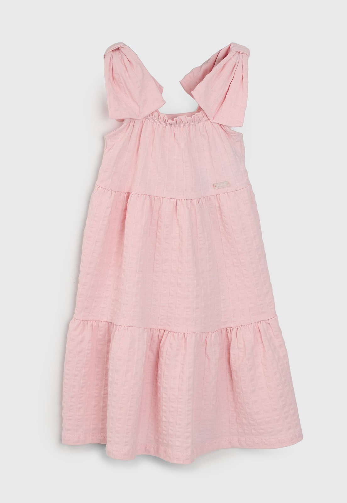 Infantil – Vestido Brandili Mundi Alças Laço Rosa Claro