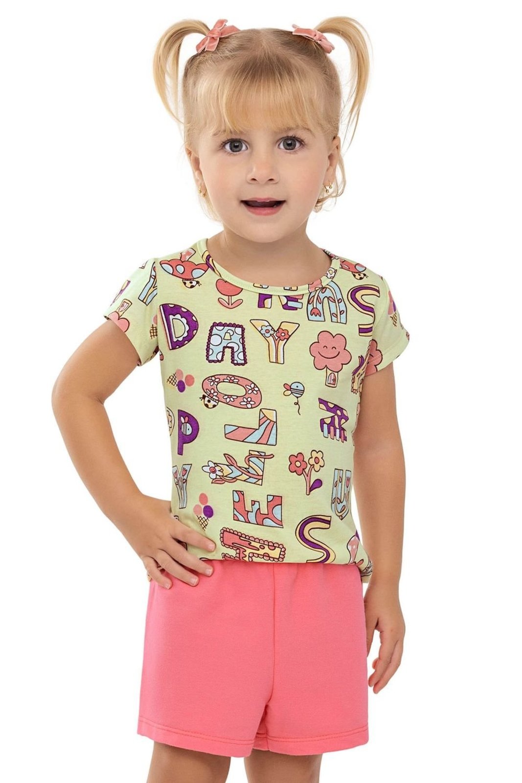 Infantil - Conjunto Curto Menina Lúdico Elian Verde