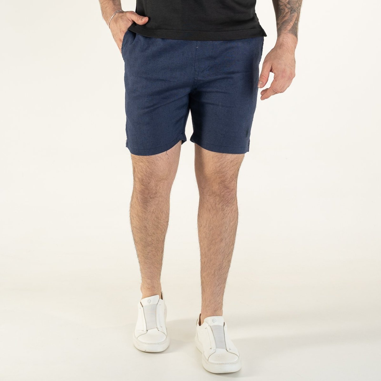 Shorts RL Linho Azul Marinho