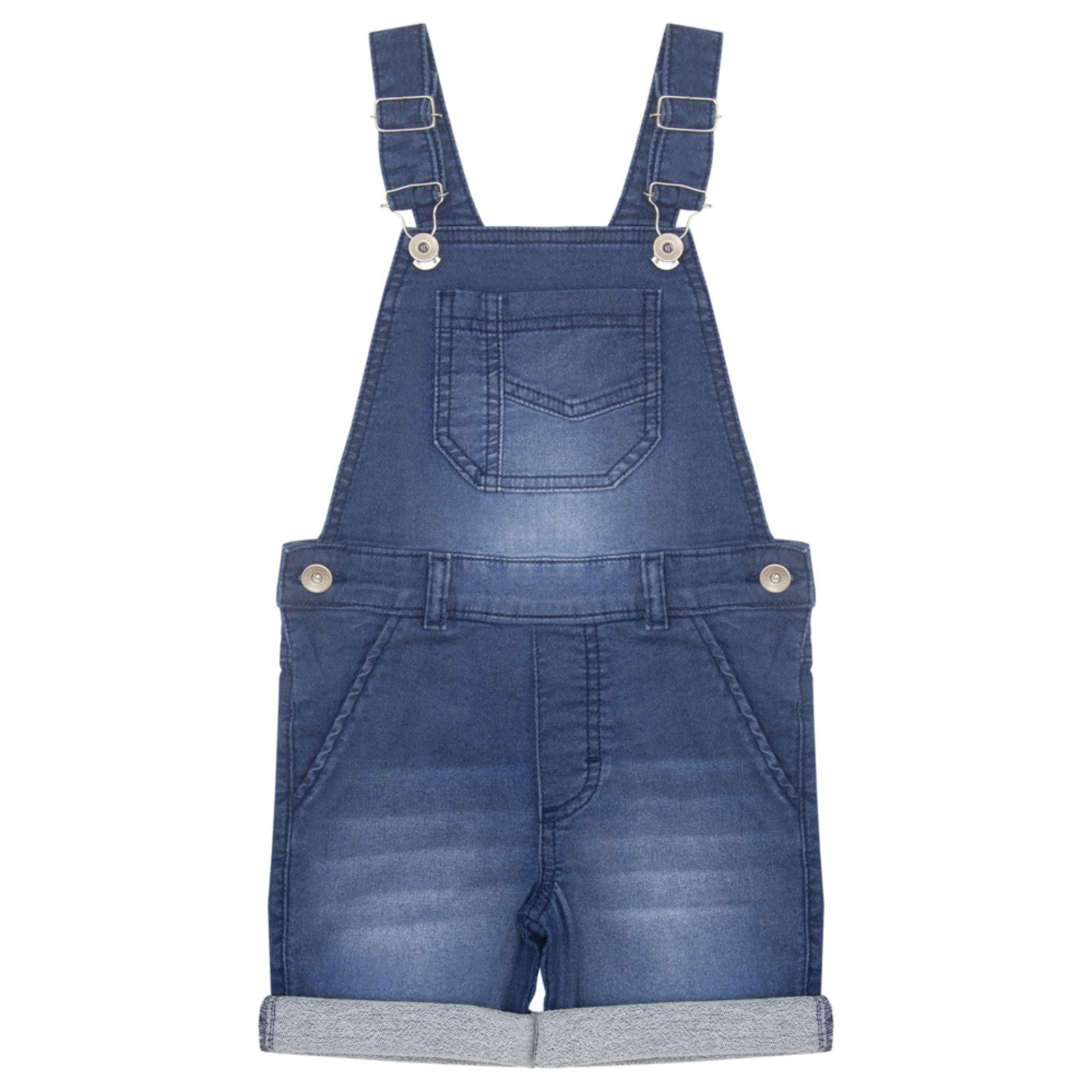 Vista 3 Infantil - Jardineira Look Jeans Moletom Jeans azul Look Jeans azul