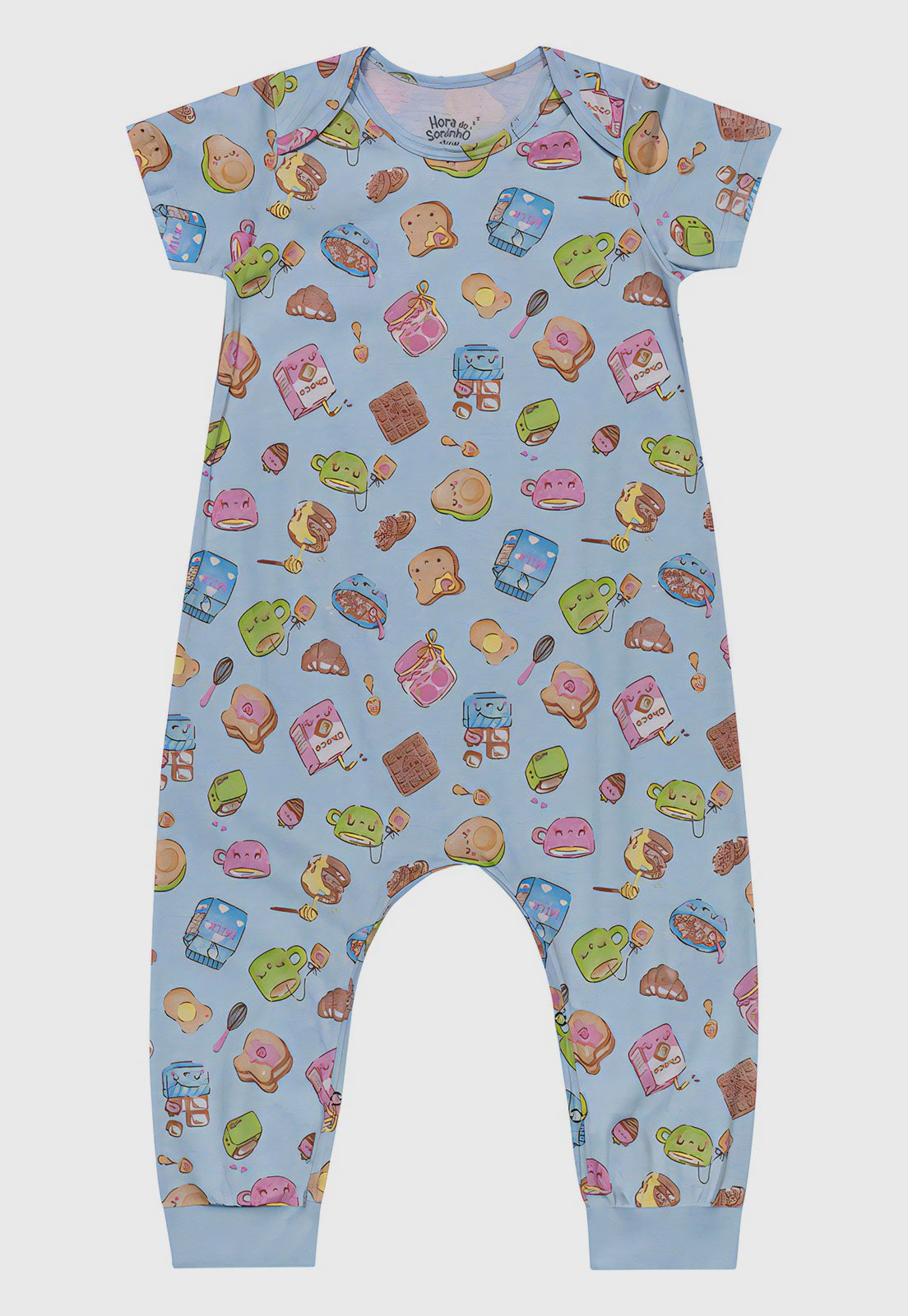 Pijama Elian Longo Full Print Azul