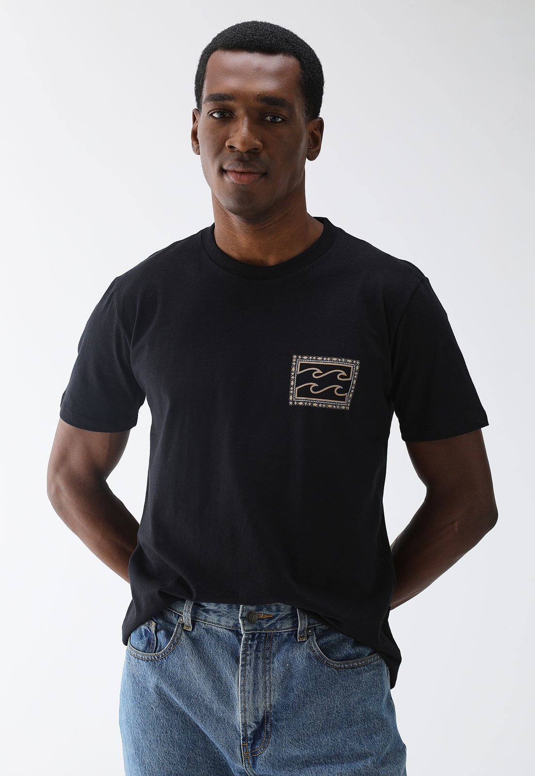 Camiseta Billabong Reta Crayon Wave Ii Preta