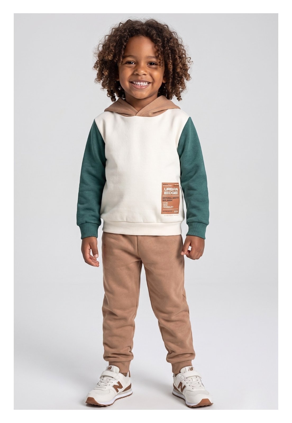 Infantil - Conjunto Bem Vestir Masculino Moletom Off-white