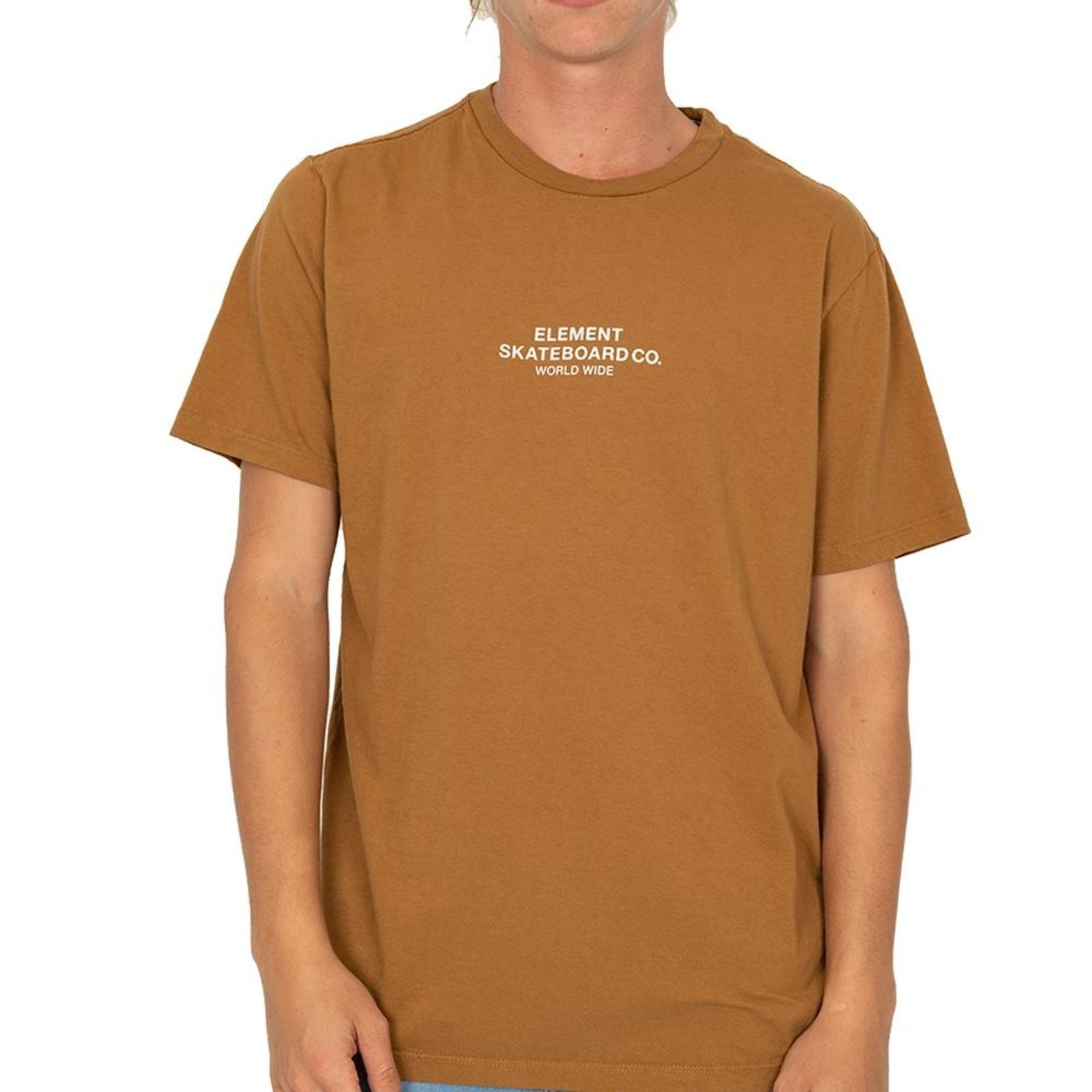 Camiseta Element Skateboard CO SM26 Masculina Caqui Escuro