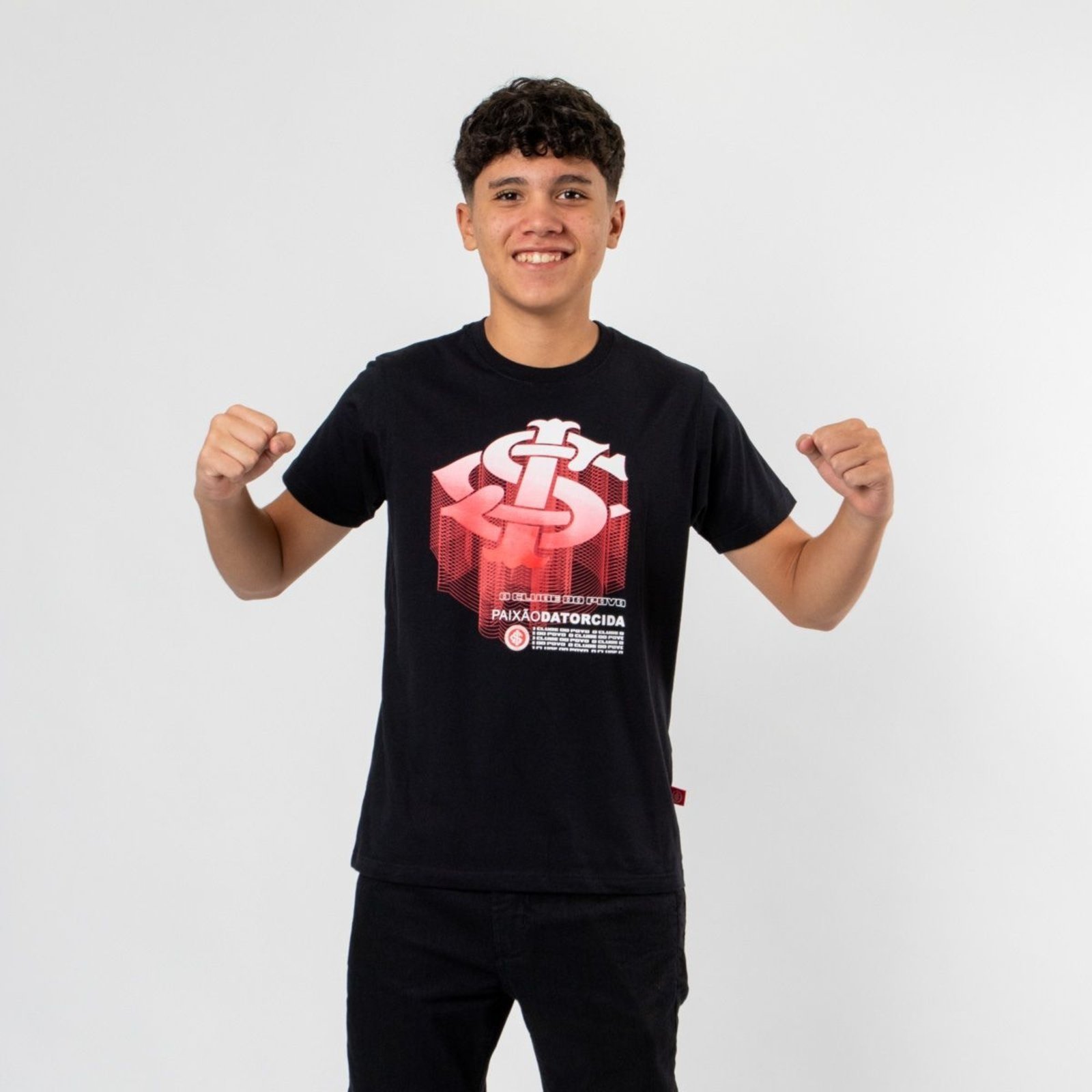 Camiseta Juvenil Clássica Internacional Oficial Surf Center Preto