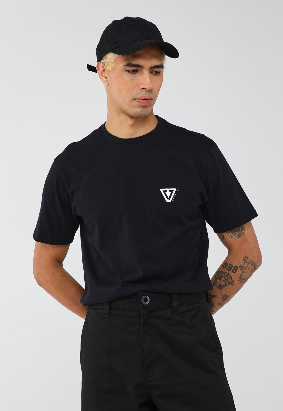 Camiseta Masculina Vissla Silk Established Preta