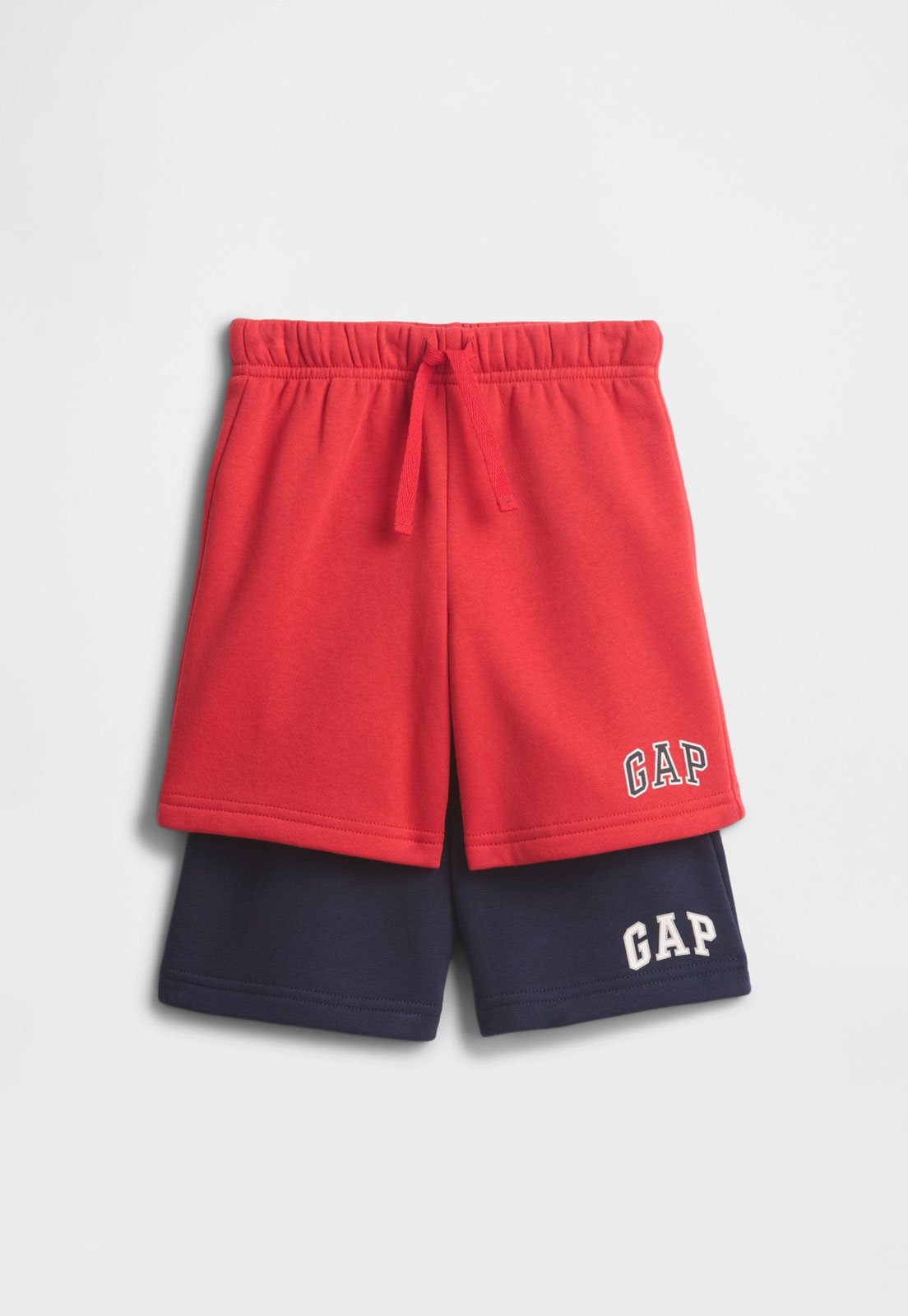 Kit 2 Shorts Infantis GAP Cintura Média Logo Azul