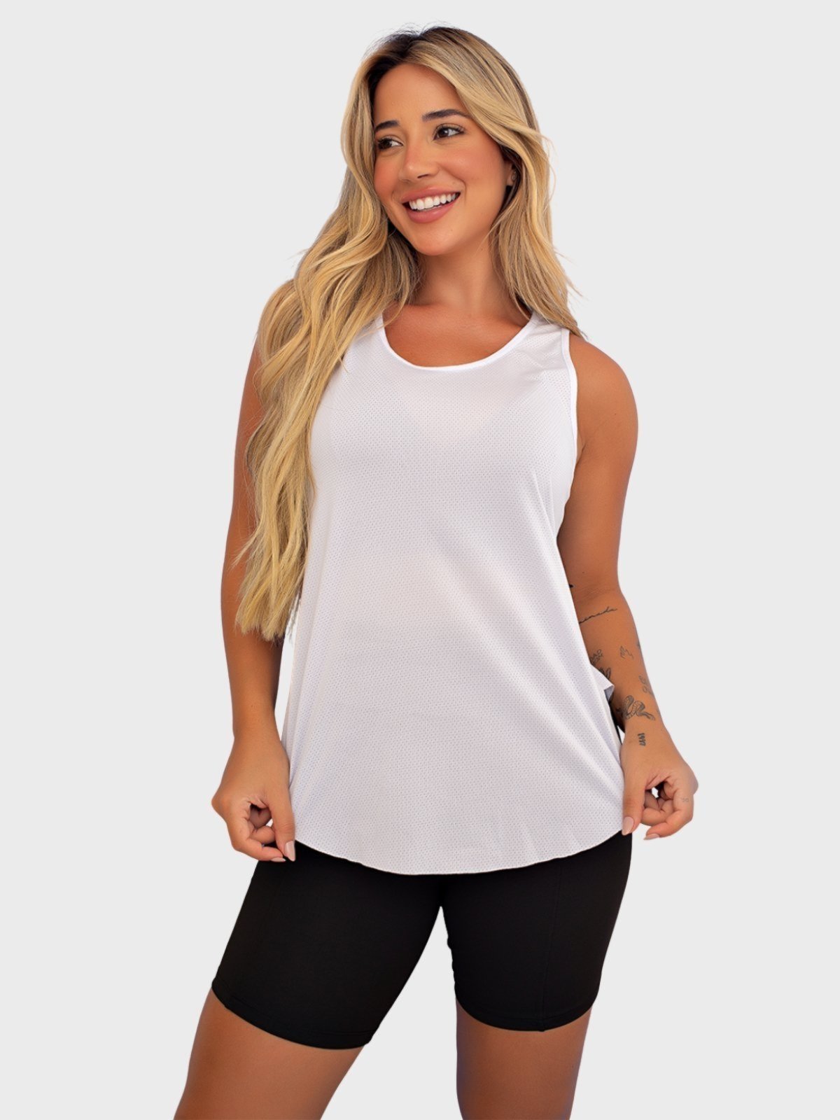 Regata Fitness Tarelles Dry Fit Tapa Bumbum Branco