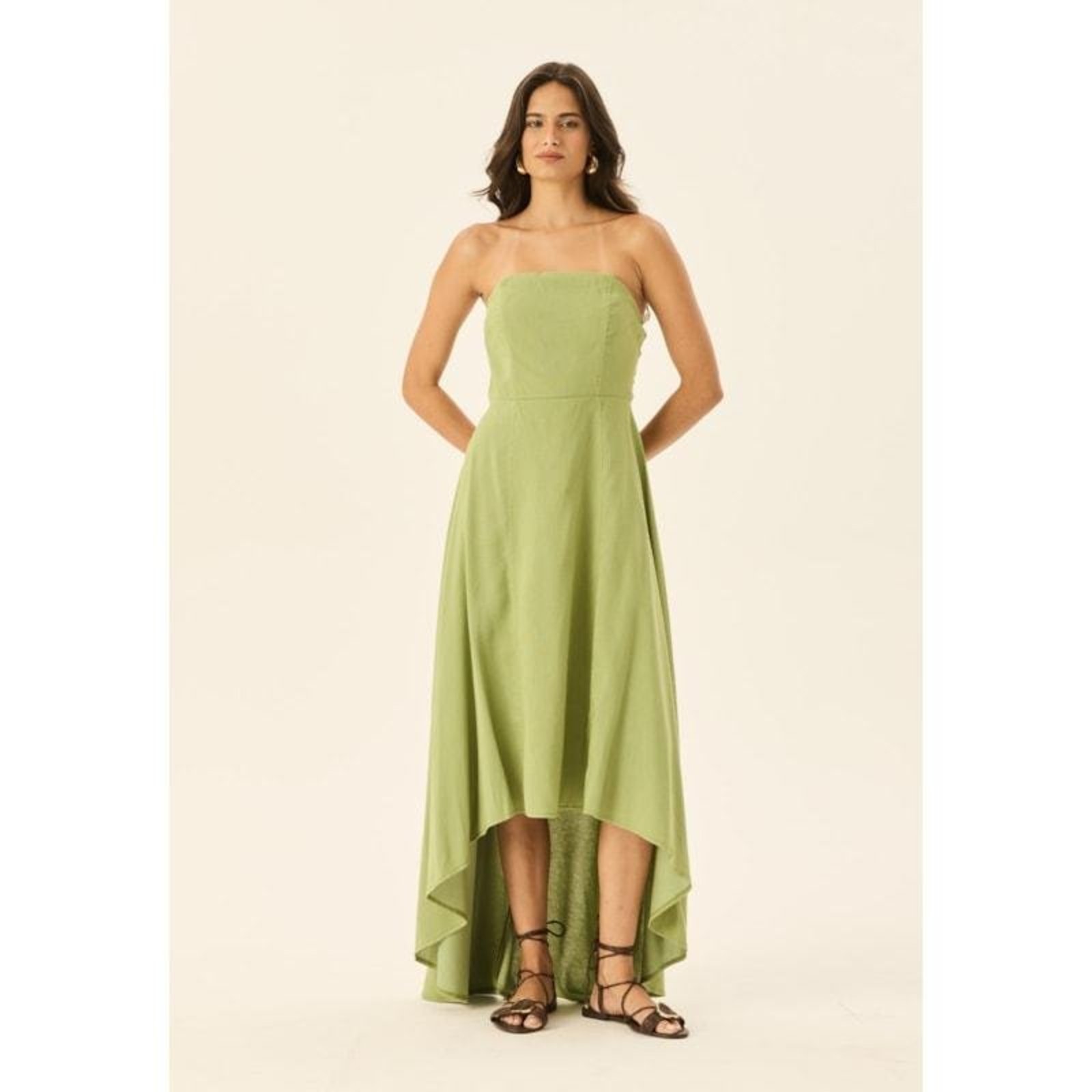 Vestido Mullet Sem Alças Verde