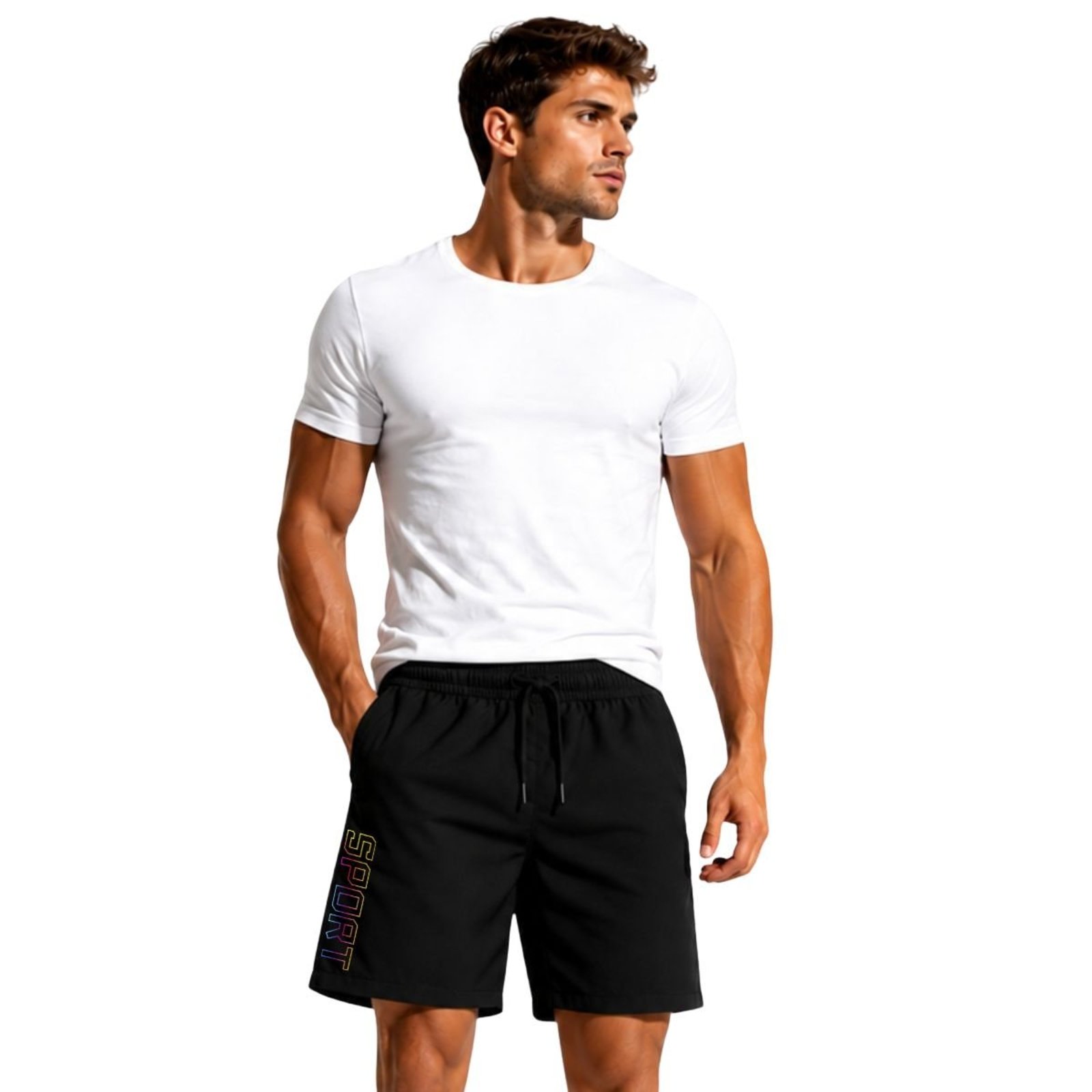 Short Tactel Leve Masculino Estampado Moda Praia