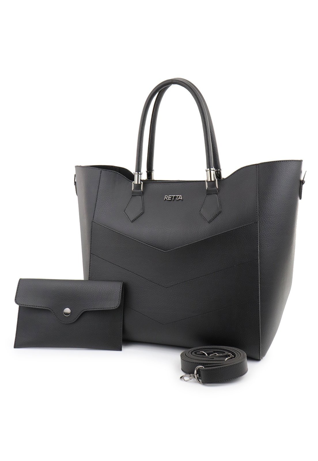 Bolsa Feminina Tote Grande com Alças de Mão e Estrutura Reforçada Retta