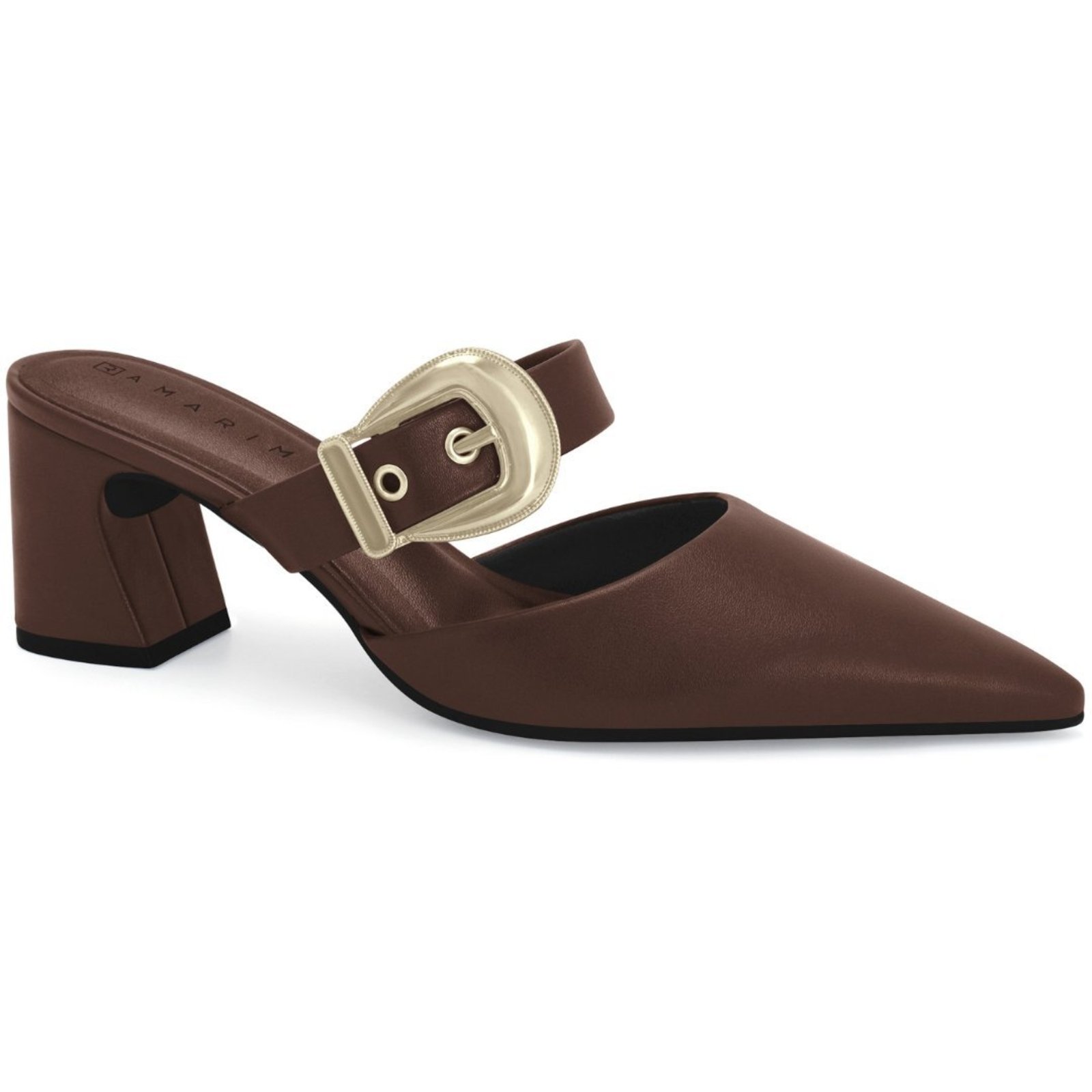 Scarpin Mule Feminino Rum Ramarim 2516132-1 - Marrom