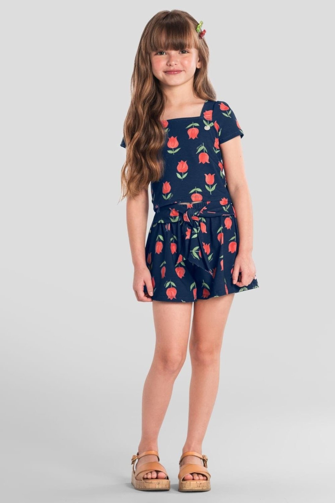 Infantil - Conjunto menina florido Mundi